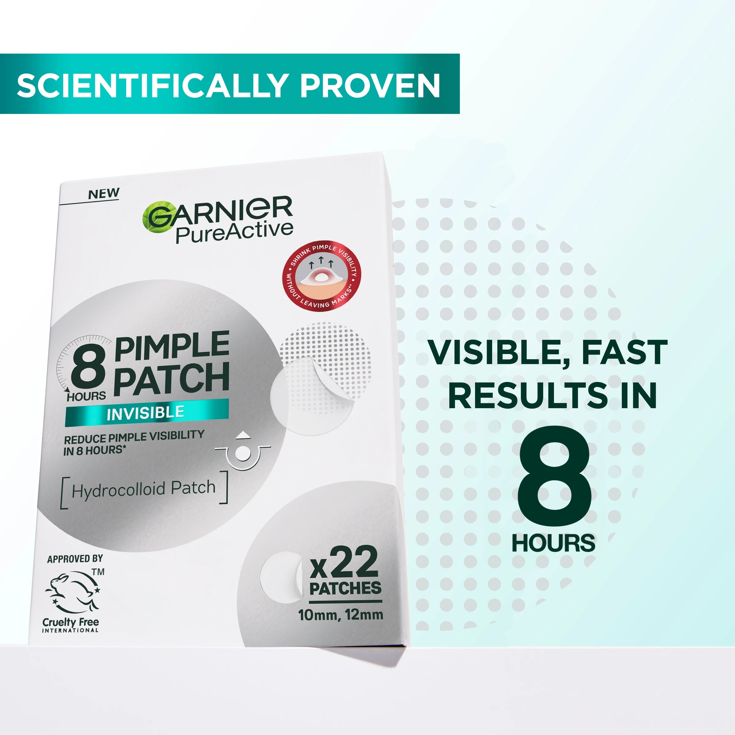 2 Garnier PureActive 22 Pack 8 Hour Invisible Pimple Patch - Hydrocolloid, 2 of 9