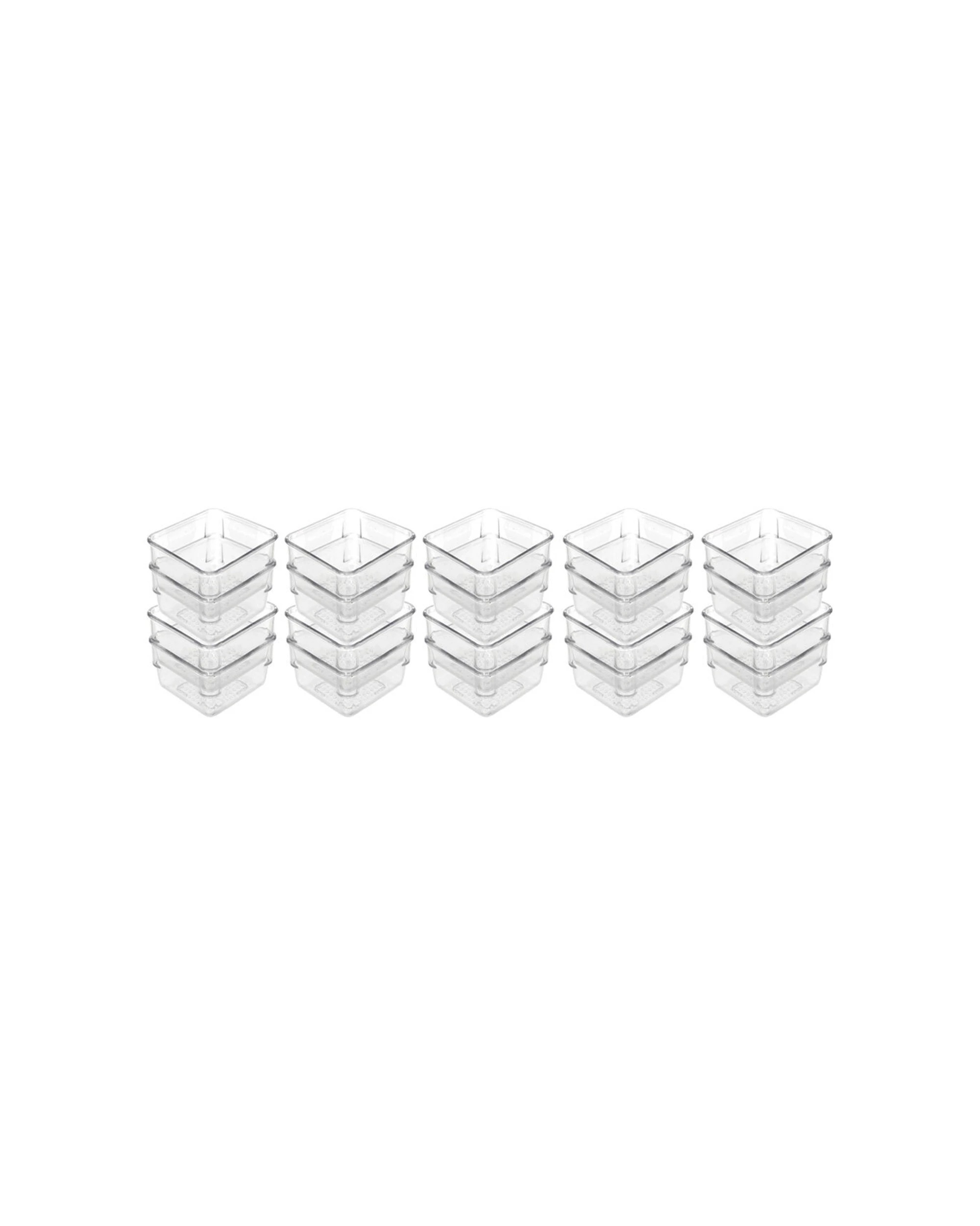 1 Boxsweden 10x 2pc Crystal Mini Storage Tray Storage Boxes 8x8x5cm - Clear, 1 of 4