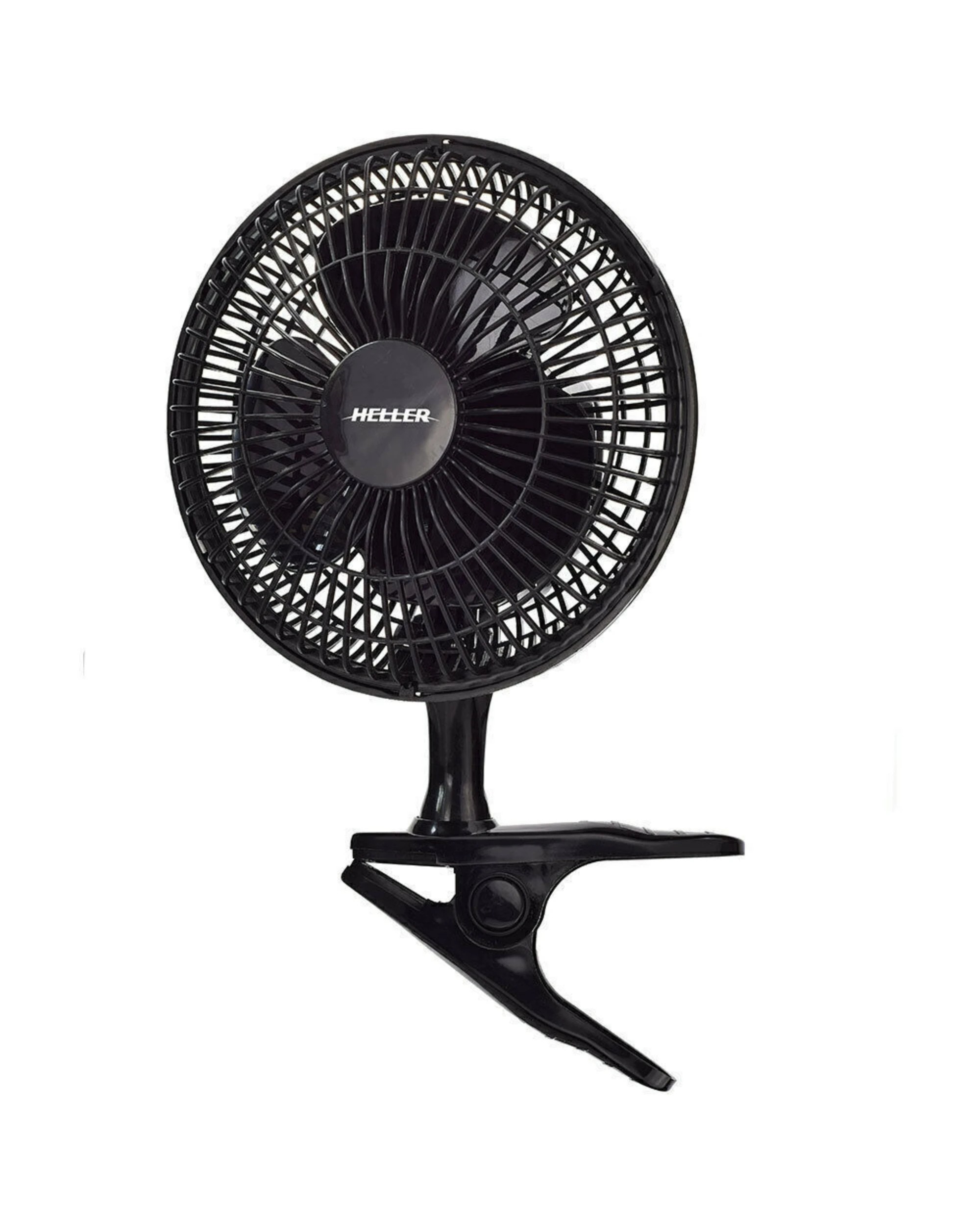 2 Heller 15cm Desk/Personal Clip Fan Tilt Air Cooling Cooler - Set of 2 - Black, 2 of 4
