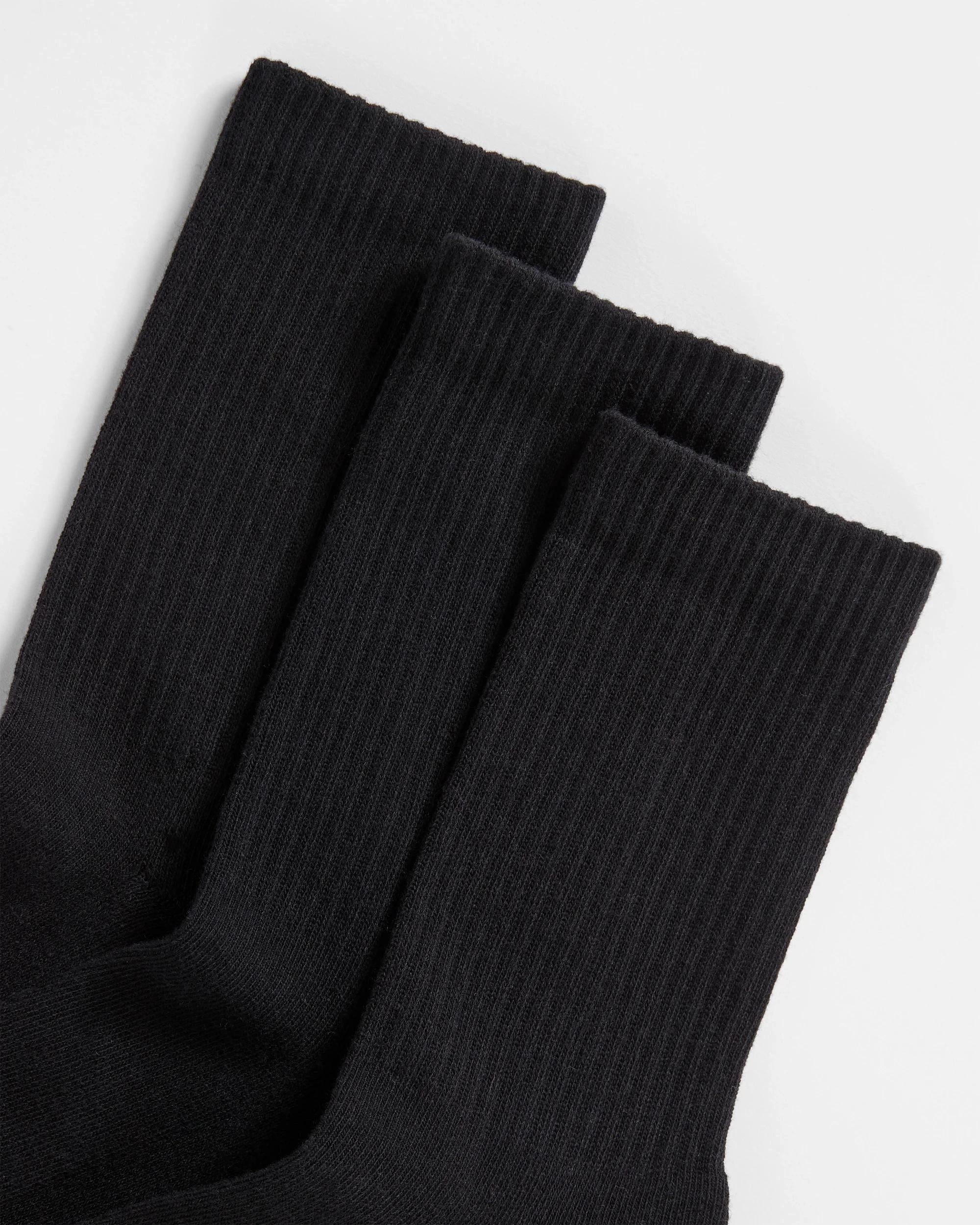 2 Cotton Blend Logo Cushioned Crew Socks 3 Pack - Bonds BLACK, 2 of 3