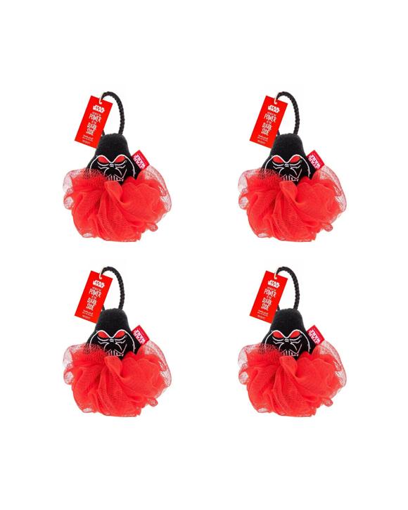 Star Wars 4PK Dark Side Darth Vader Shower Loofah Body Cleansing Puff - Multi