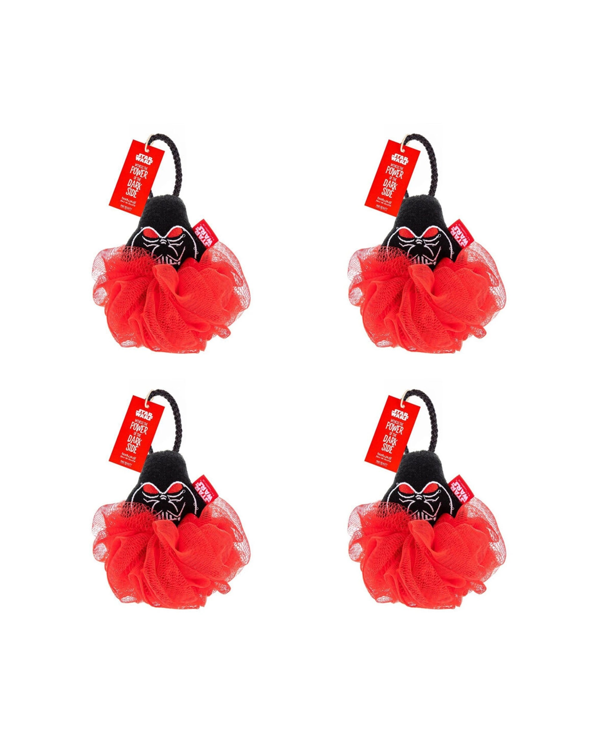 1 Star Wars 4PK Dark Side Darth Vader Shower Loofah Body Cleansing Puff - Multi, 1 of 3