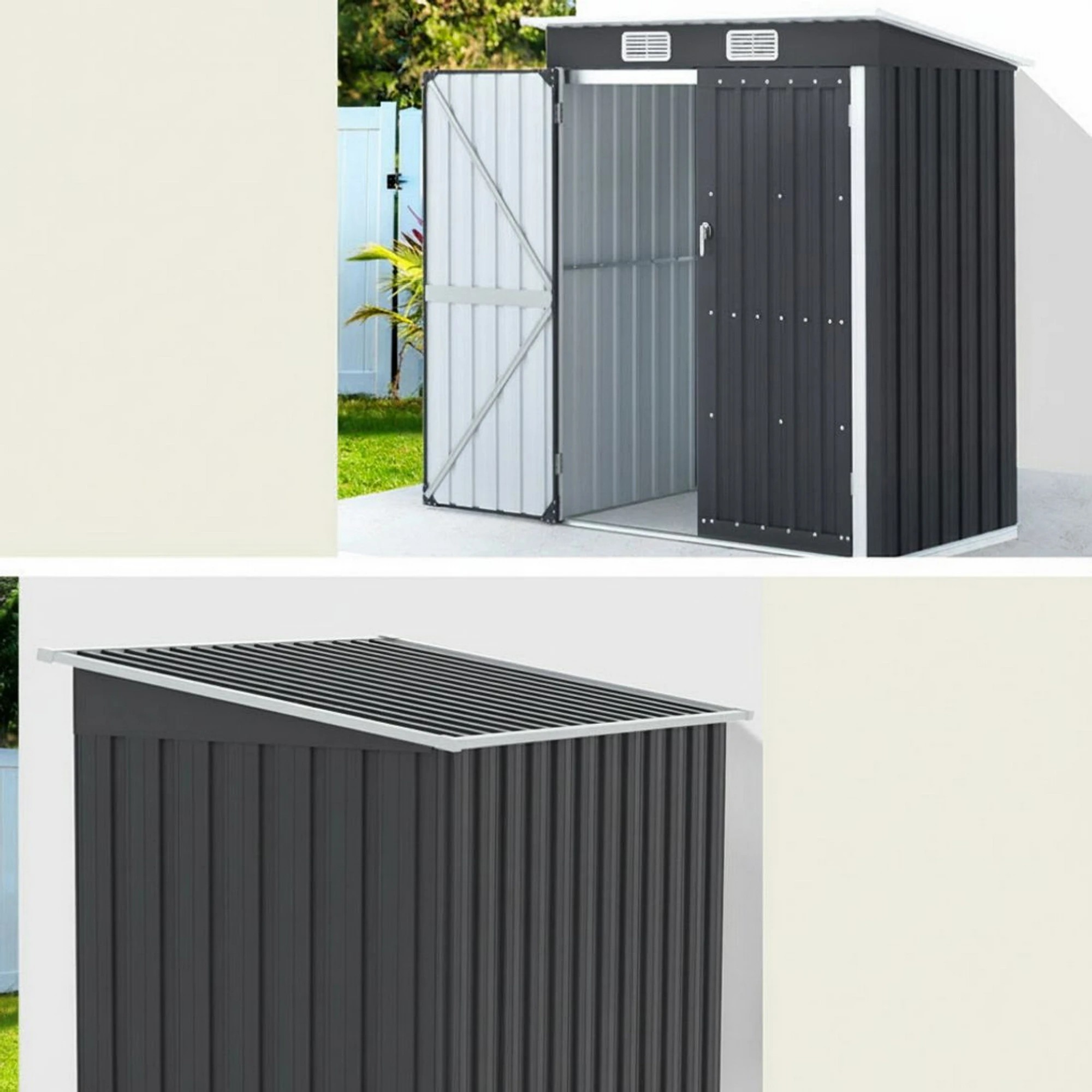6 Giantz Garden Shed Outdoor Storage Tool Workshop House Shelter - Grey, 6 of 7