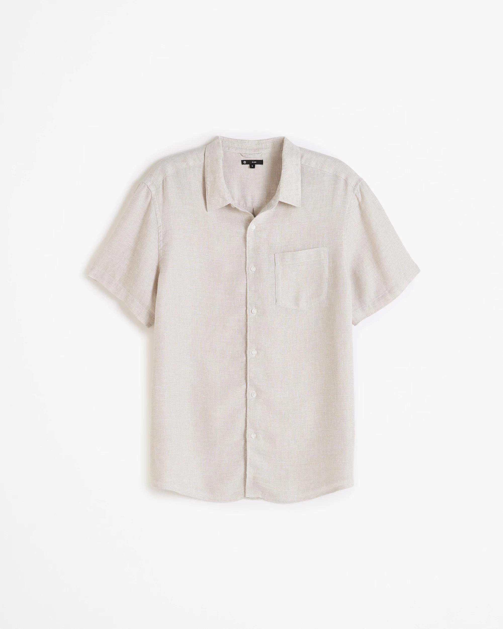 8 Target European Linen Textured Shirt STONE, 8 of 8