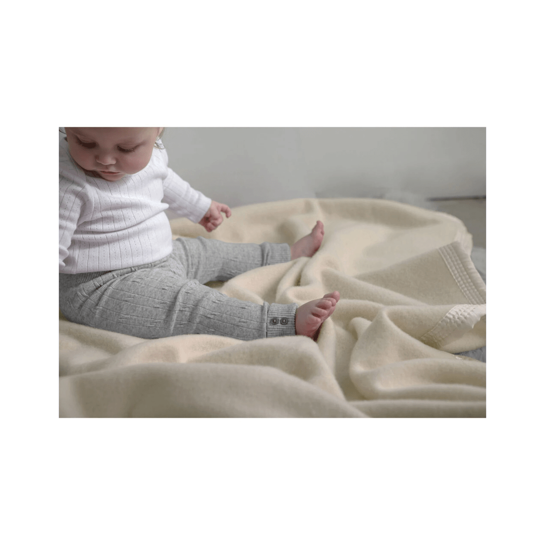 2 Onkaparinga Baby Australian Wool Soft Warm Nursery Blanket For Bassinet Cream
 - Natural, 2 of 3