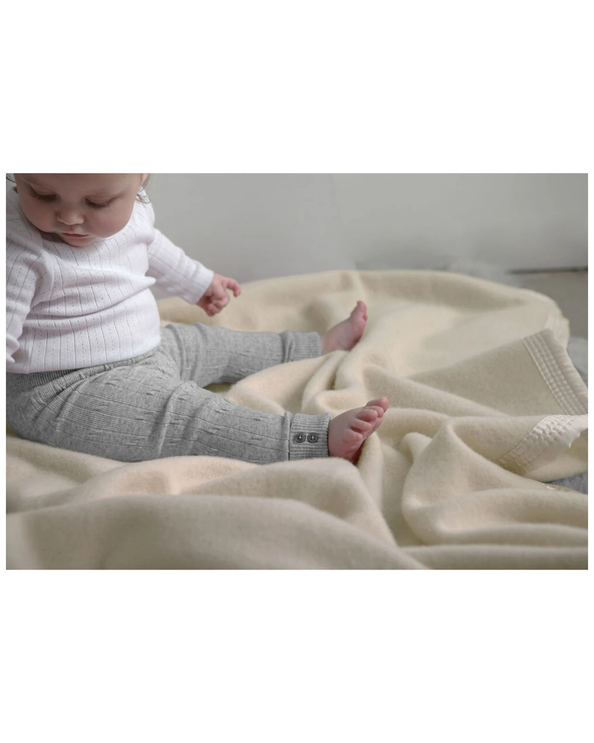 2 Onkaparinga Baby Australian Wool Soft Warm Nursery Blanket For Bassinet Cream
 - Natural, 2 of 3