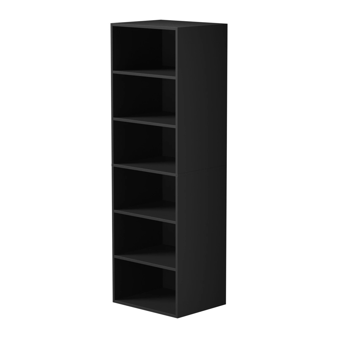 7 Oikiture Wardrobe Shelf Unit Clothes Storage Cabinet 6 Shelves Organiser
 - Black, 7 of 10