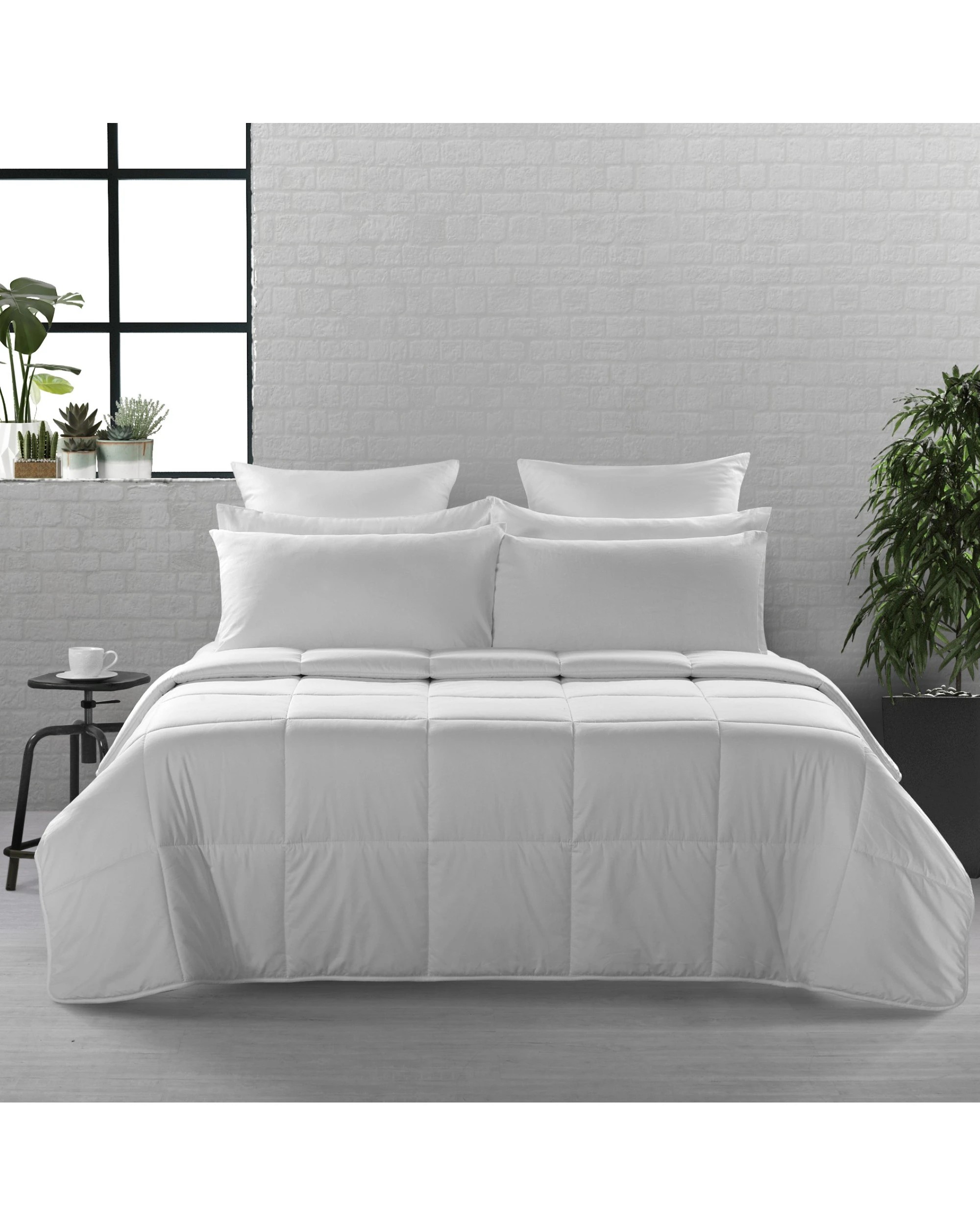 1 Natural Home 500gsm Winter Wool Quilt - Super King Bed - White, 1 of 5