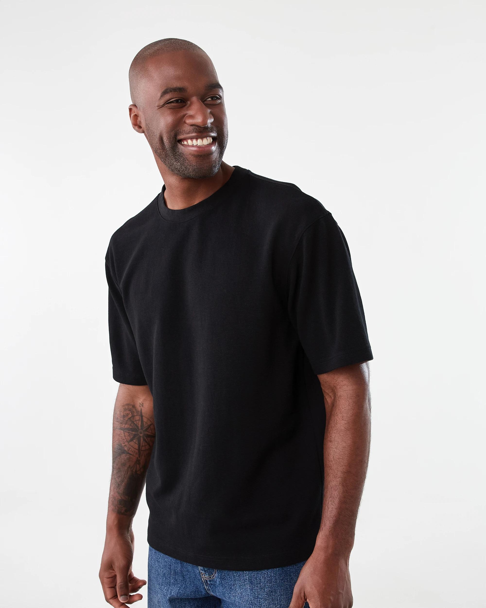 2 Oversized Ottoman T-shirt Black, 2 of 5