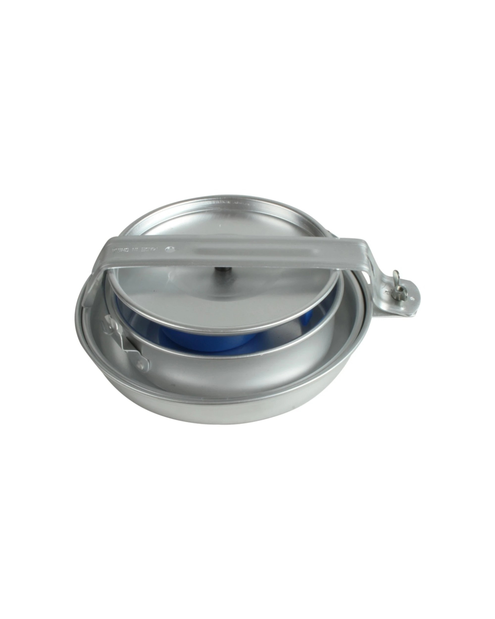 4 Wildtrak 4pc Aluminium 1-Person Mess Kit Pot Pan Cup Camping Cookware Set - Silver, 4 of 5