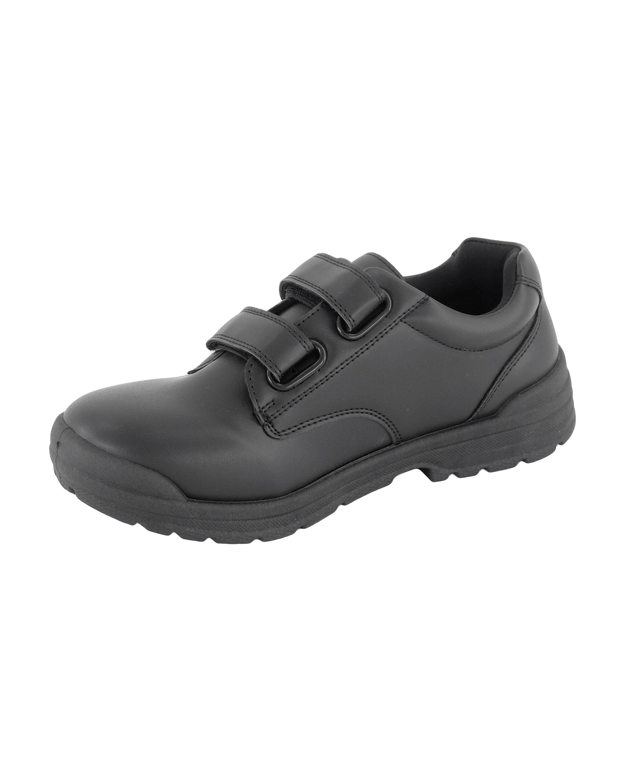 3 Senior Dean Double Strap School Shoes Black, 3 of 5