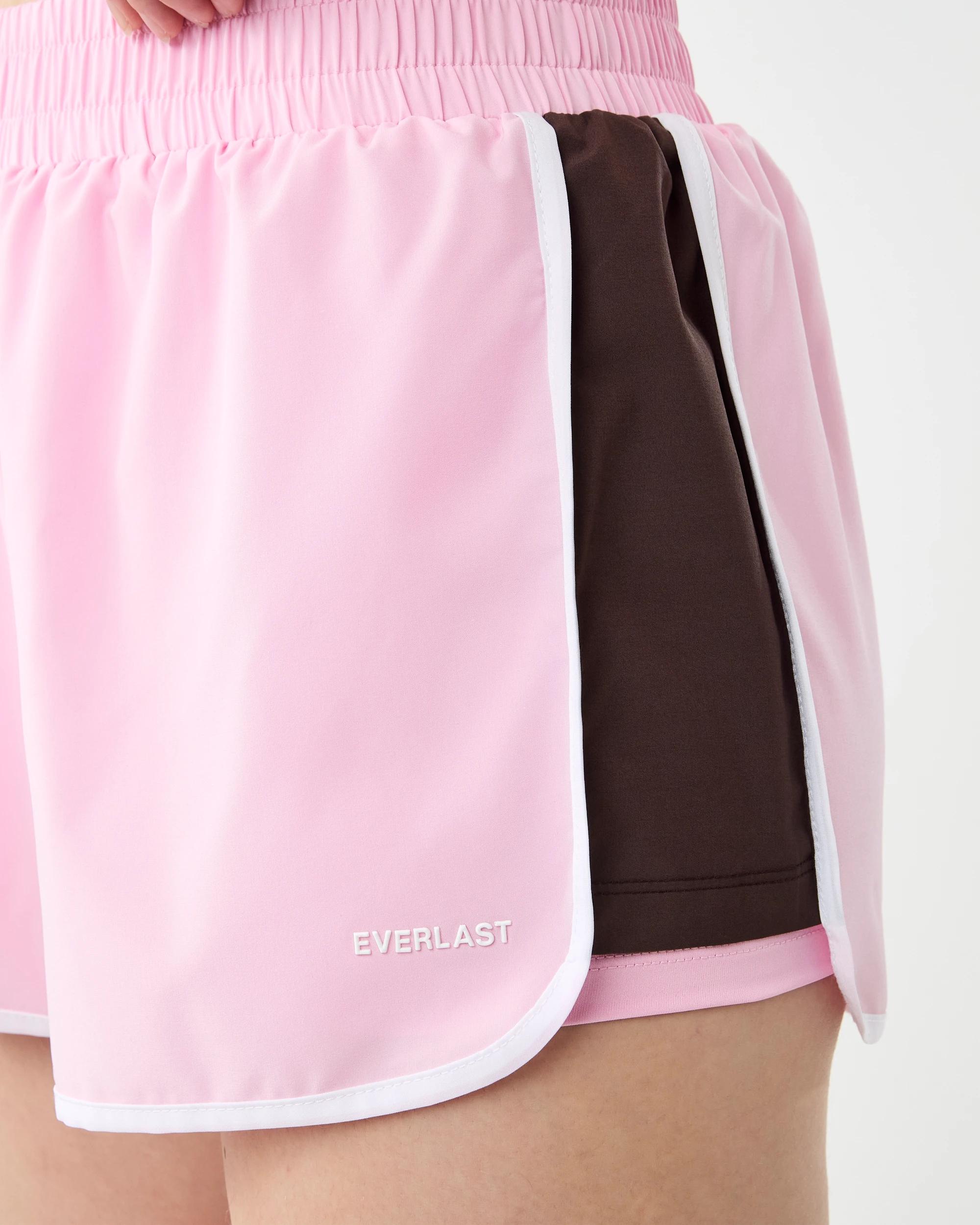 5 Everlast Womens 2-In-1 Flow Shorts Pink, 5 of 8