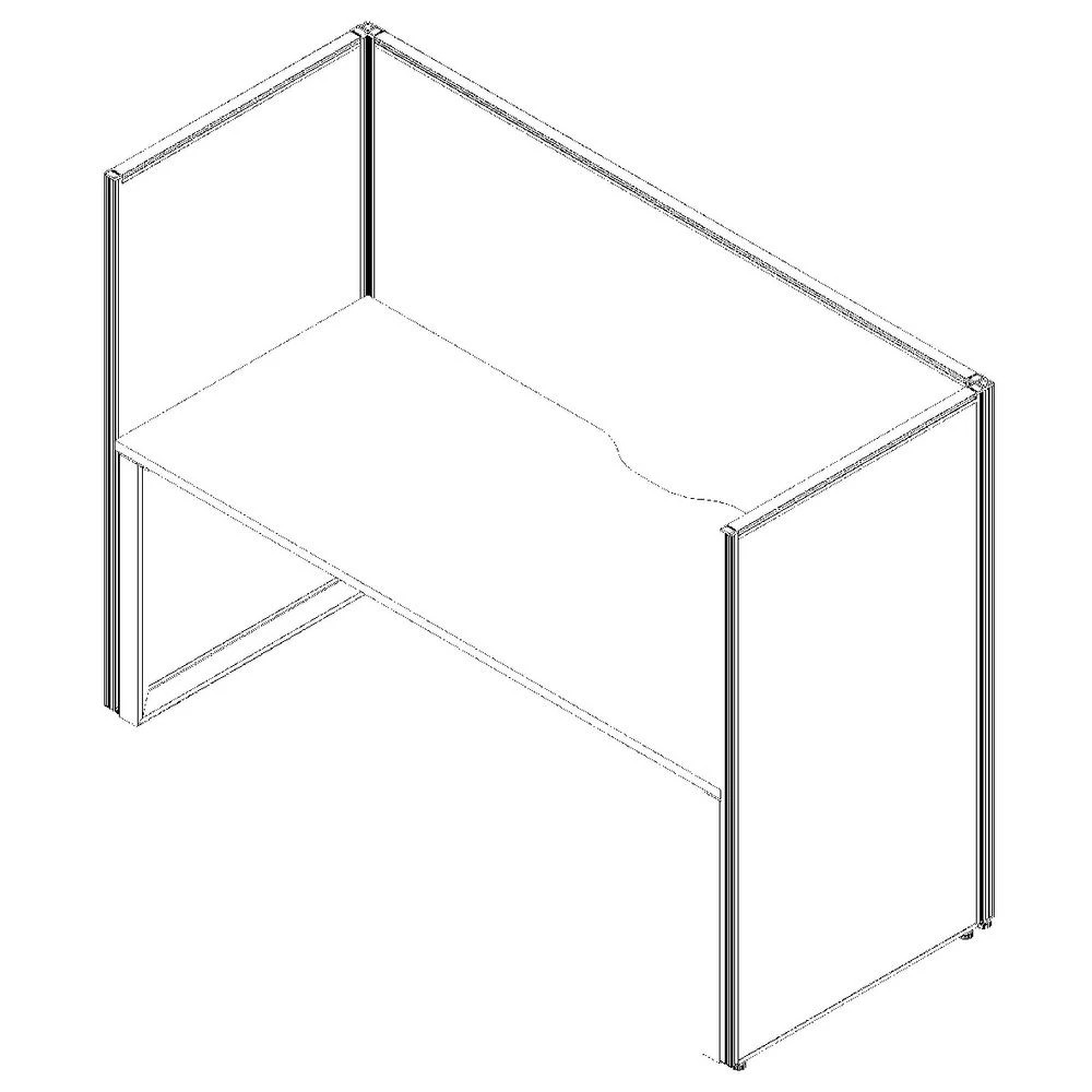 2 Stilford Screen 750 W x 1250 H mm Black Frame Grey Fabric Office Furnishing Accessories, Workspace Screens & Partitions, 2 of 6