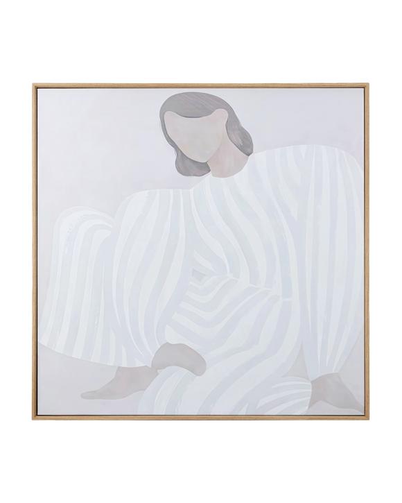 Evie Textured Framed Canvas - 80cm x 80cm