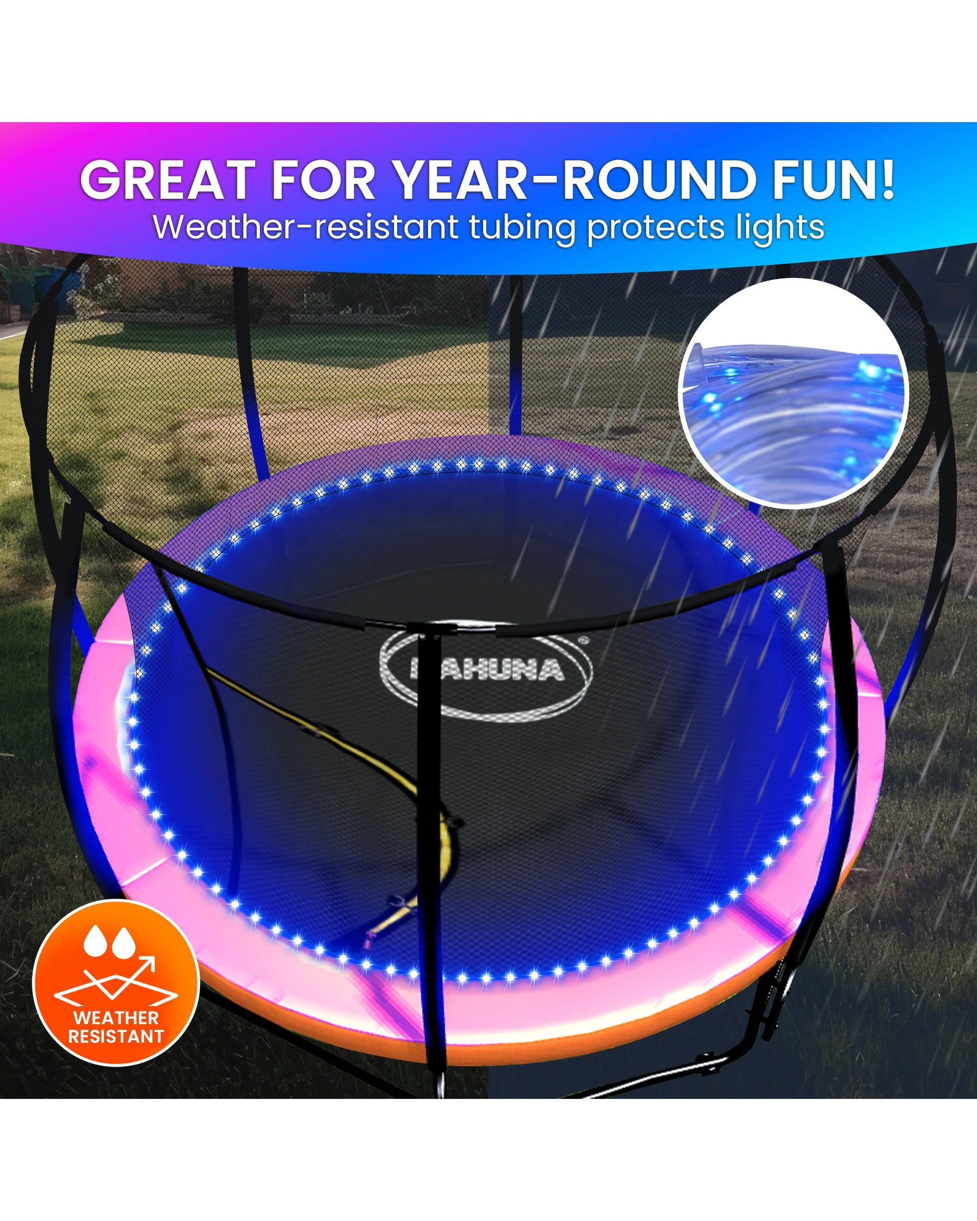 7 Kahuna LED Kit Suits 6ft-8ft Trampolines Multi-Colour Smart Motion Sensor Lighting with 16 colours, 7 of 10