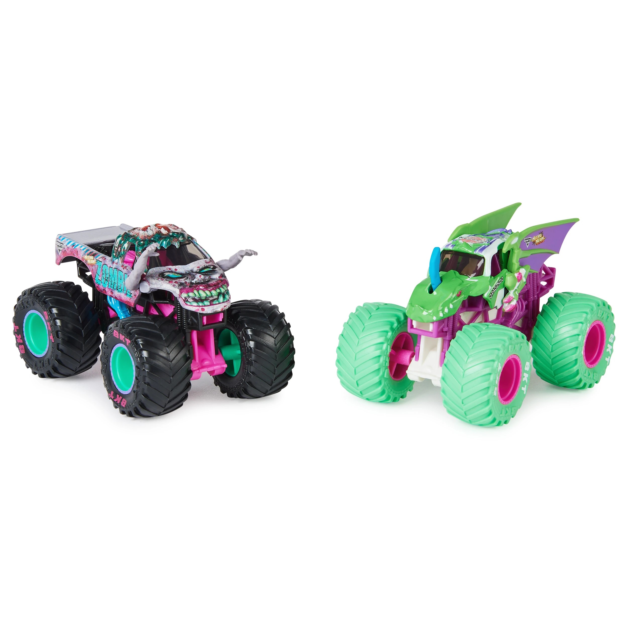 2 2 Pack Monster Jam 1:64 Scale True Metal Fire and Ice Trucks - Assorted, 2 of 3