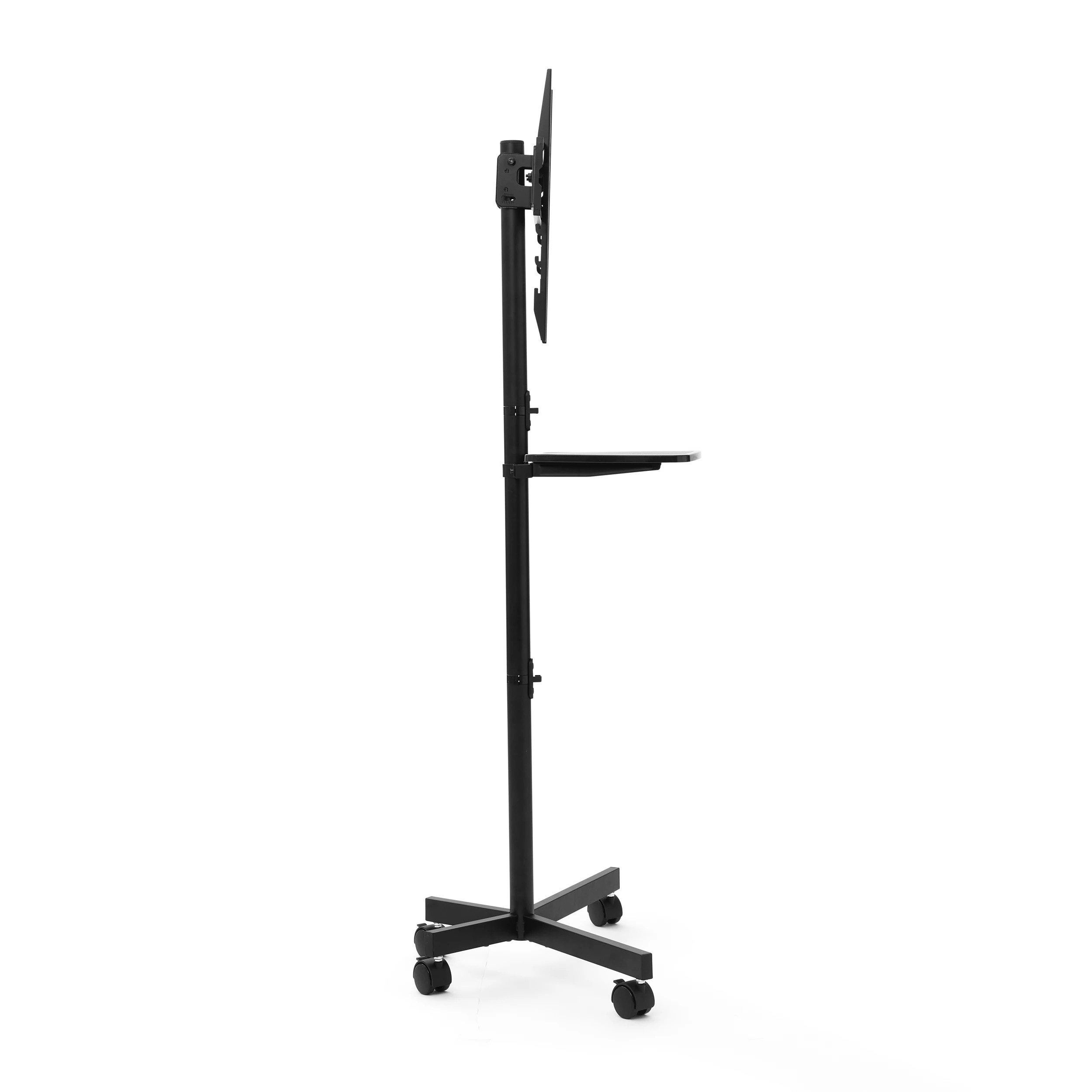 4 Rolling TV Stand - Black, 4 of 10