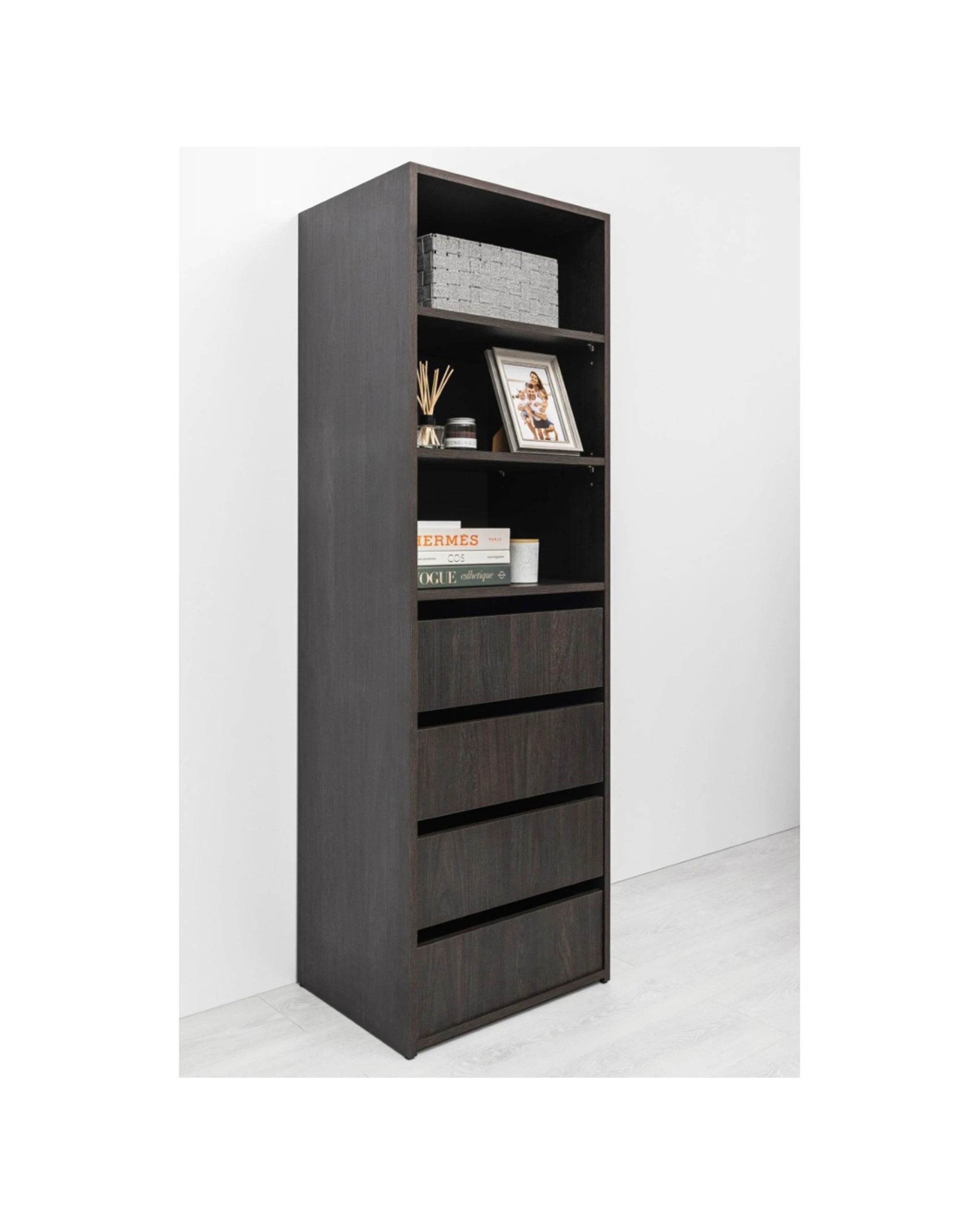 3 European Cabinetry Geneva Built In Wardrobe 4 Drawer 3 Shelf Module Classic Nordic Ash, 3 of 4