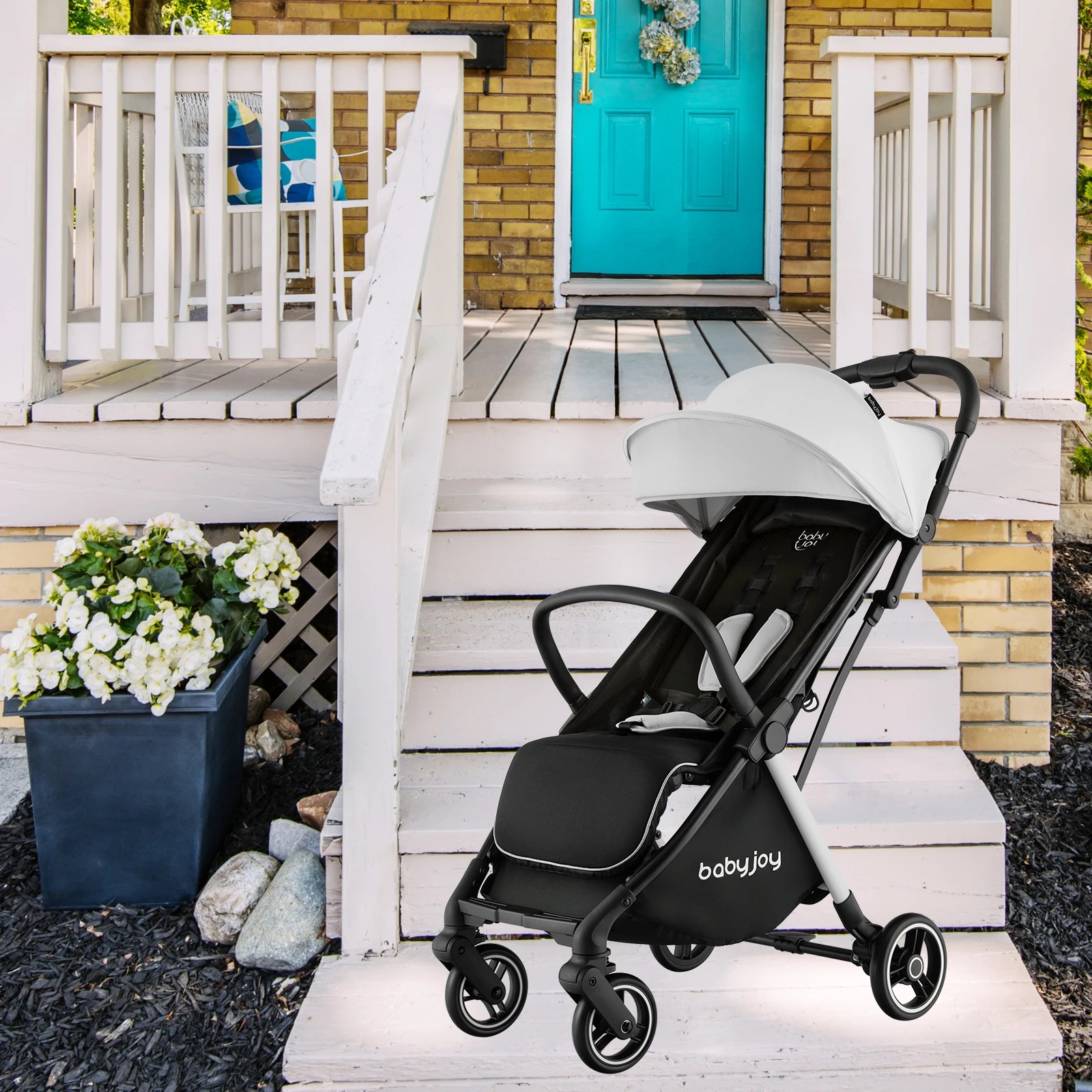 5 Costway Portable Stroller Baby Pram Adjustable Pushchair, 5 of 6