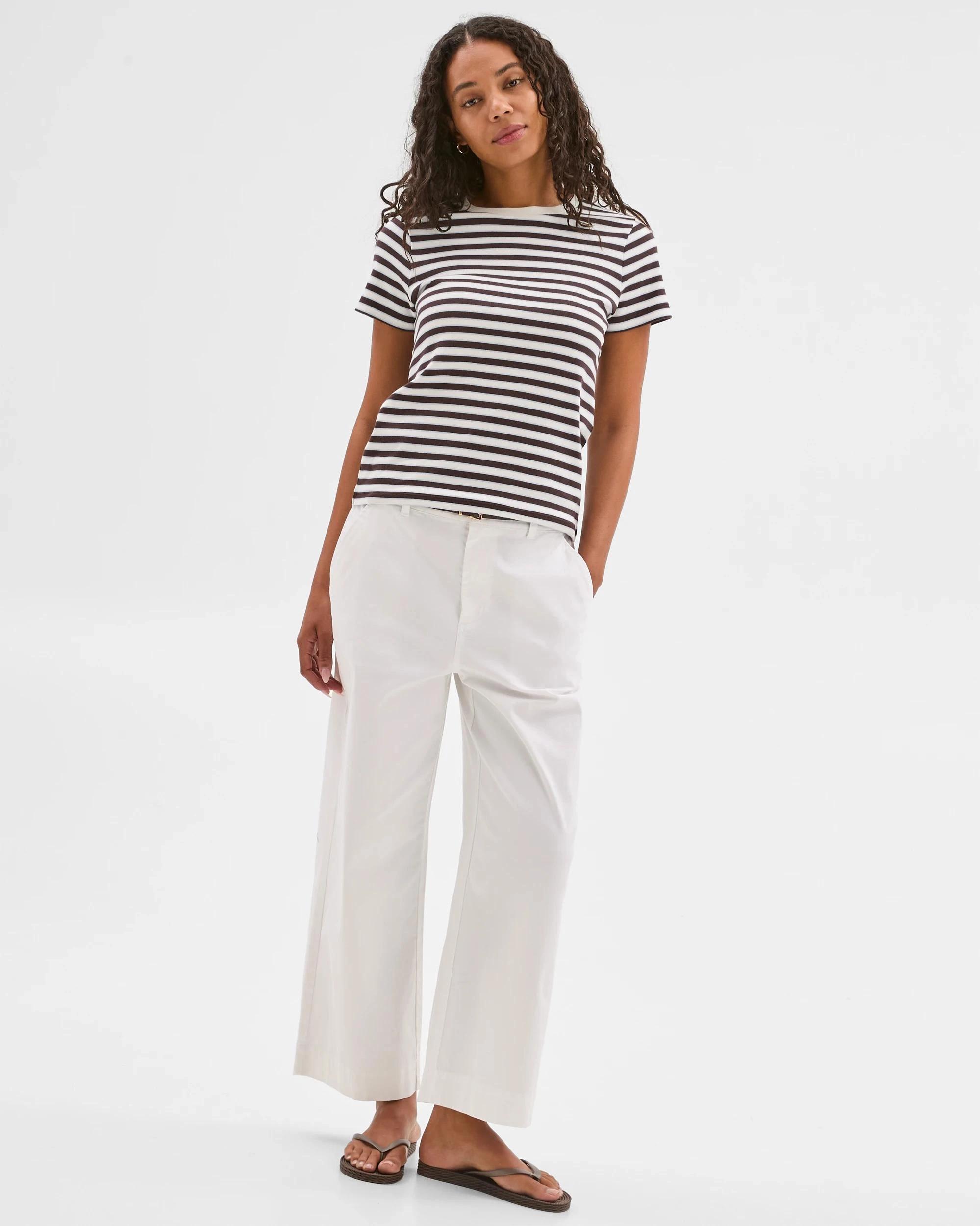 1 Target Australian Cotton Interlock Neat T-Shirt CLOUD DANCER/BRUNETTE/HYDRANGEA, 1 of 6