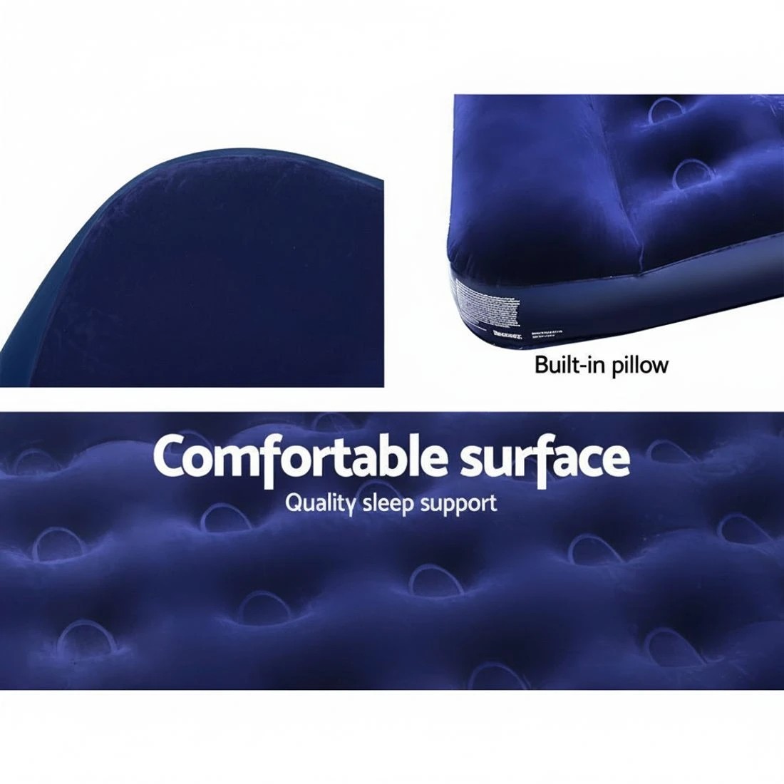 7 Bestway Air Mattress Single Inflatable Bed 185x76x22cm Airbed - Single Bed - Blue, 7 of 7