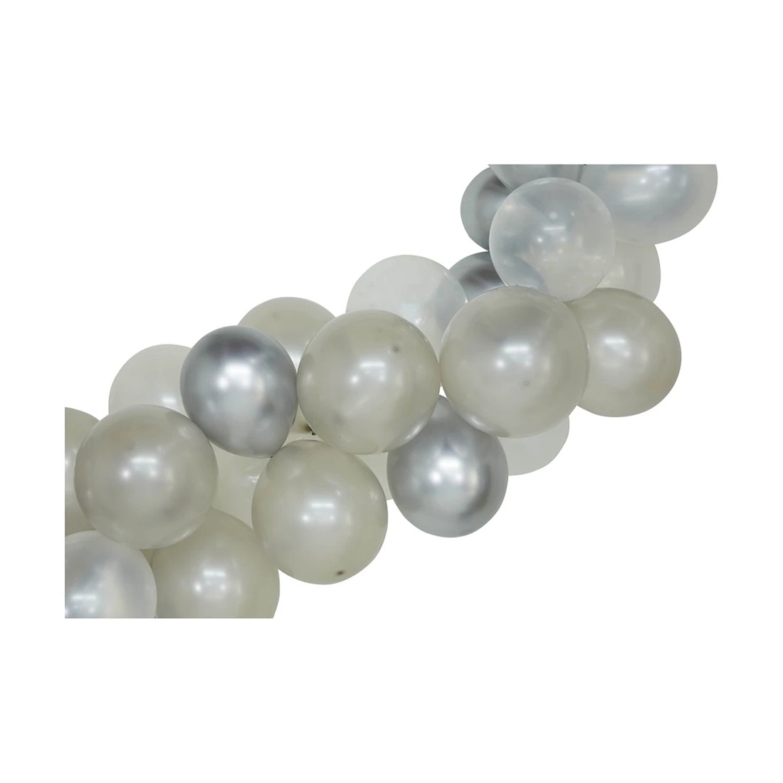 5 Silver Confetti Balloon Garland, 5 of 7