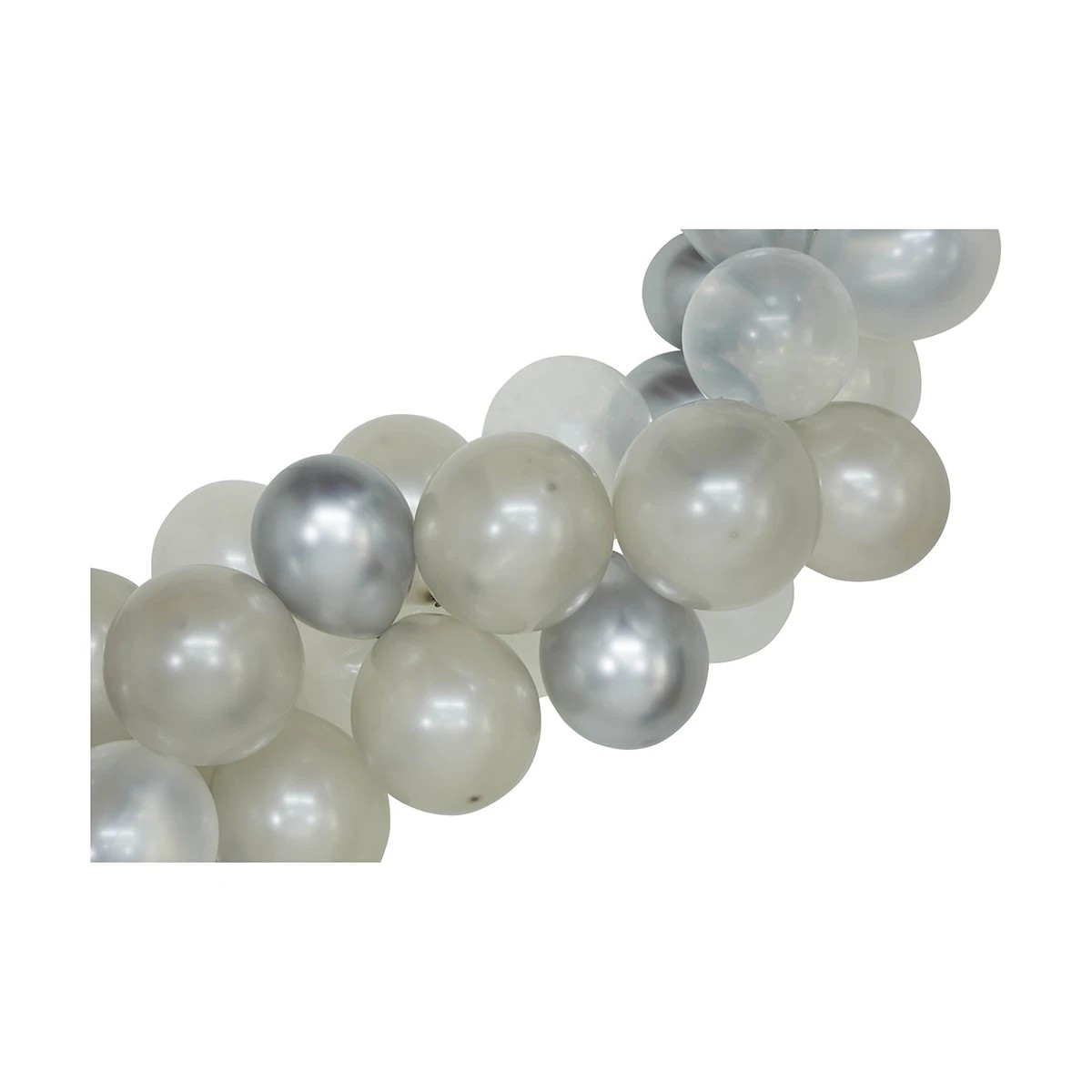 5 Silver Confetti Balloon Garland, 5 of 7