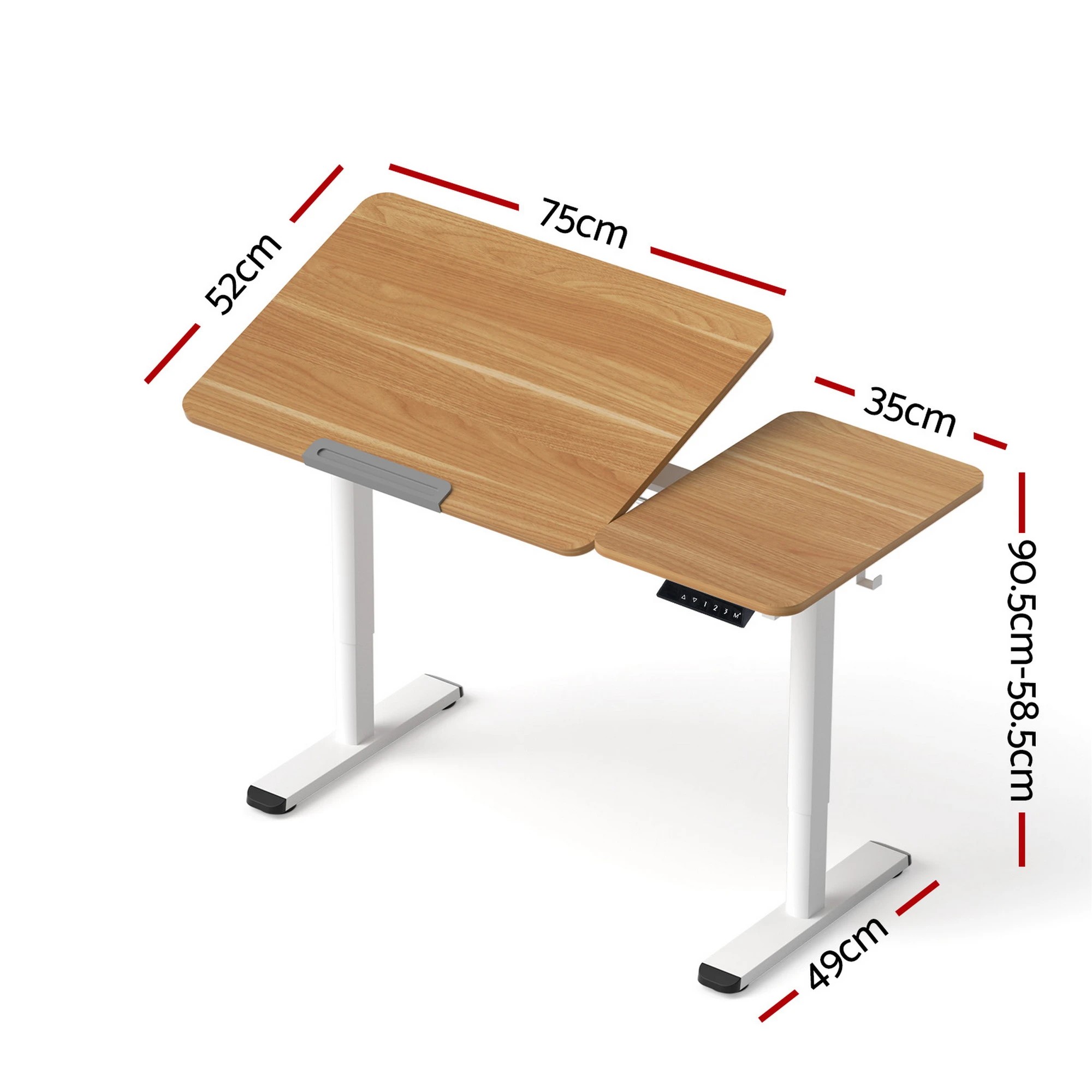 2 Artiss Adjustable Standing Desk Motorised Drawing Drafting Table WFH Small - Multi, 2 of 3