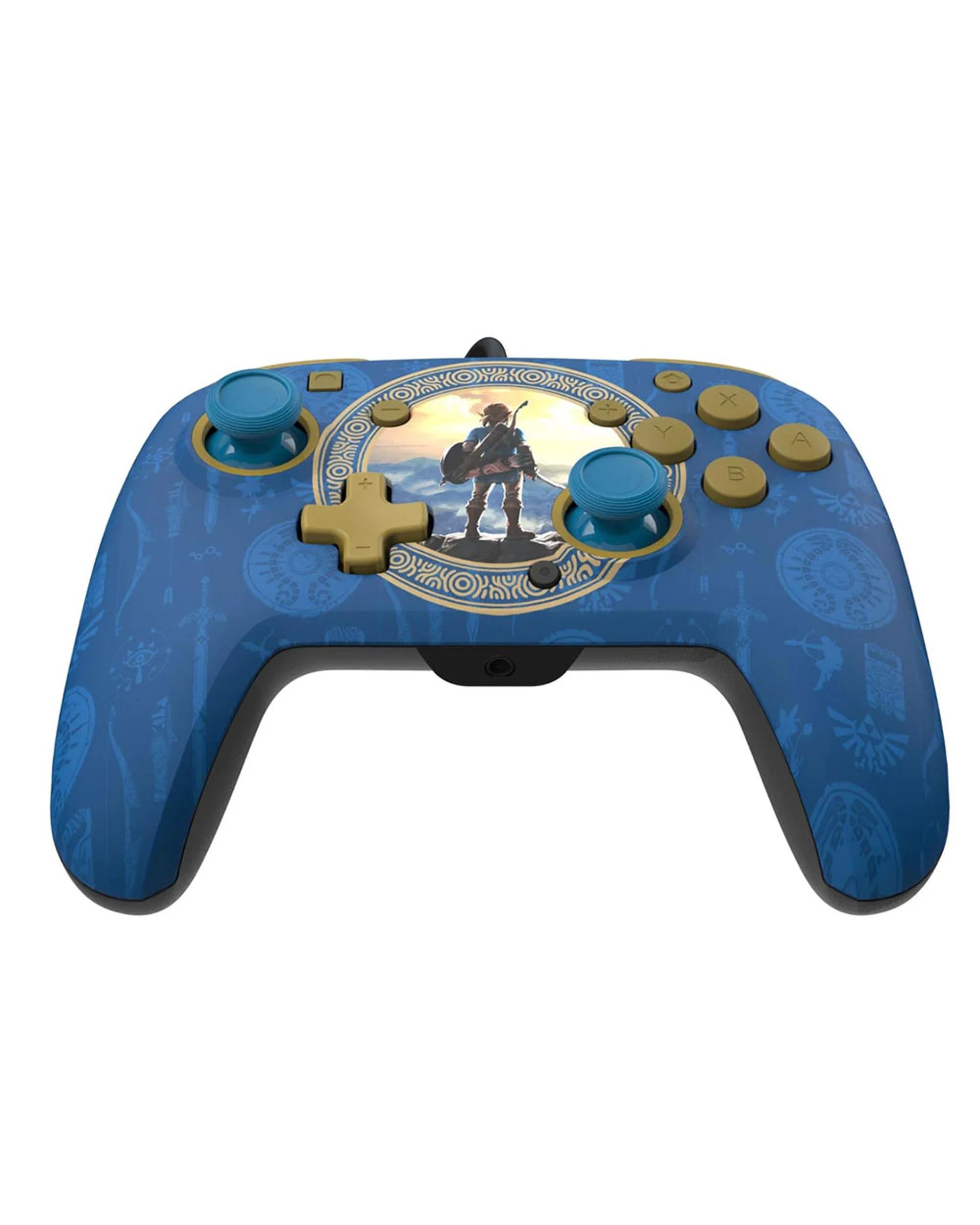 3 PDP Switch Rematch Wired Controller Hyrule Blue, 3 of 10