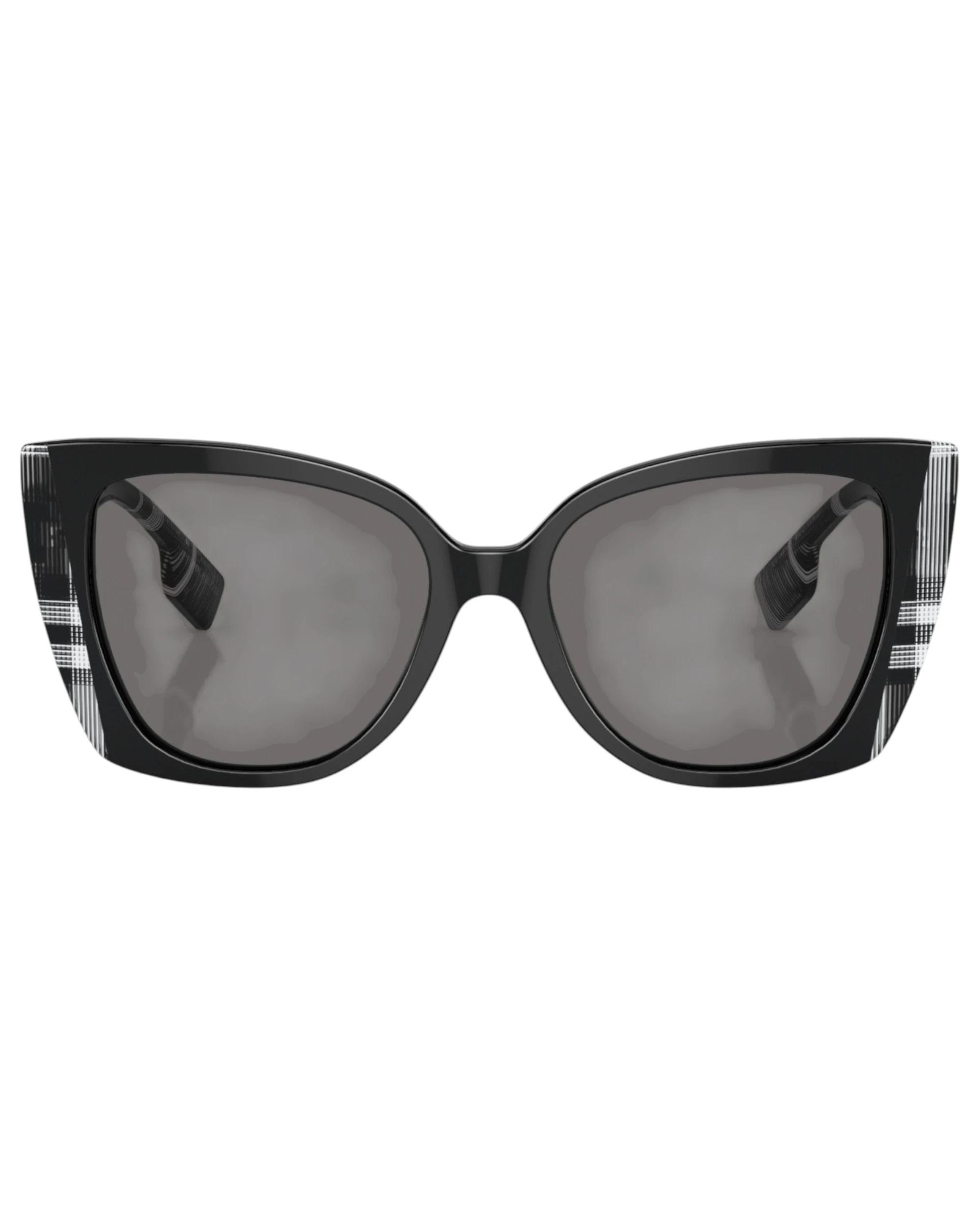 2 Burberry Womens Polarised Sunglasses Meryl BE4393 Black/ Check White Sunnies BLACK/CHECK WHITE, 2 of 5