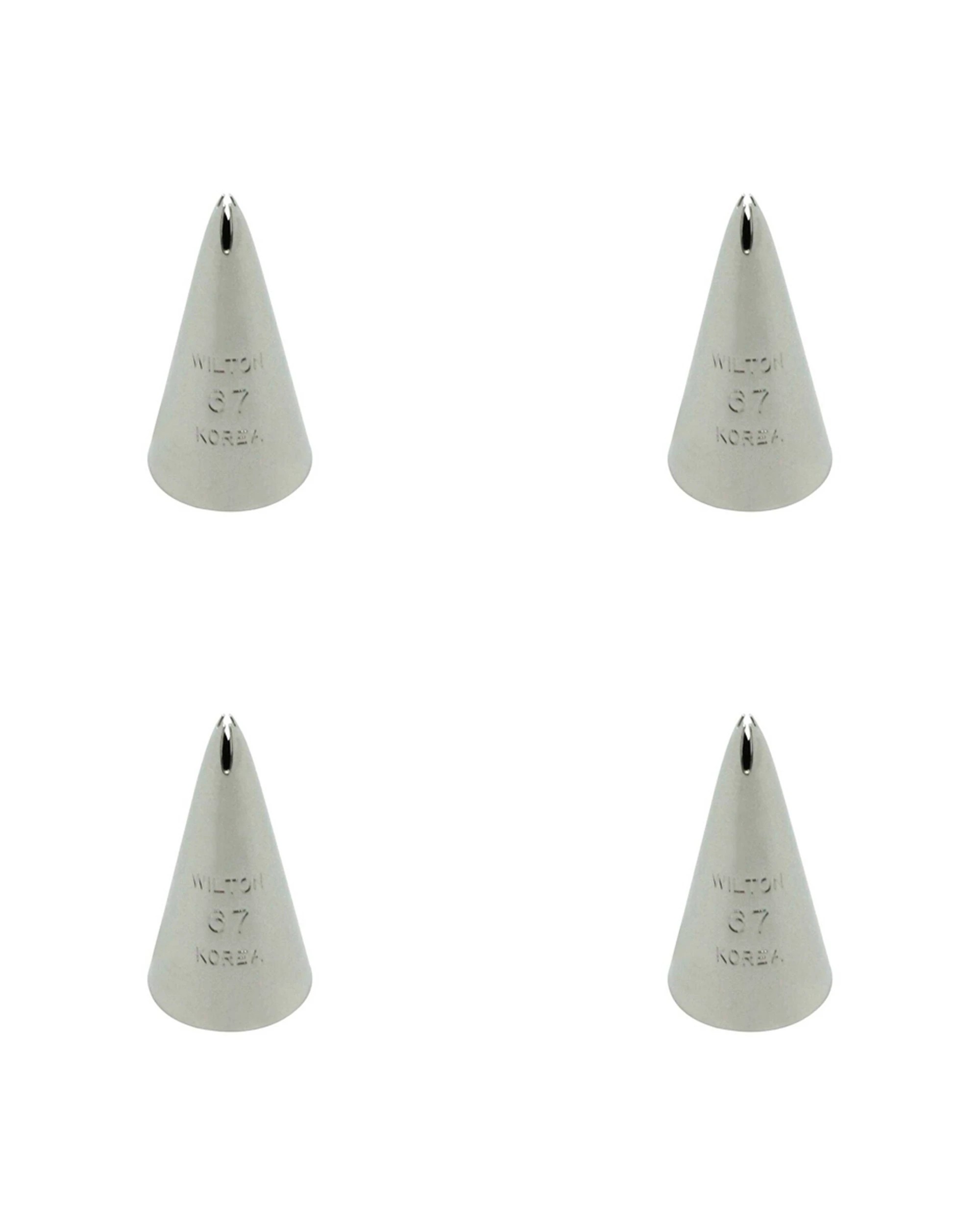 1 Wilton 4PK Stainless Steel Number 67 Leaf Piping Tip Realistic Leaf Creation Cake Decorating Tool - Silver, 1 of 4