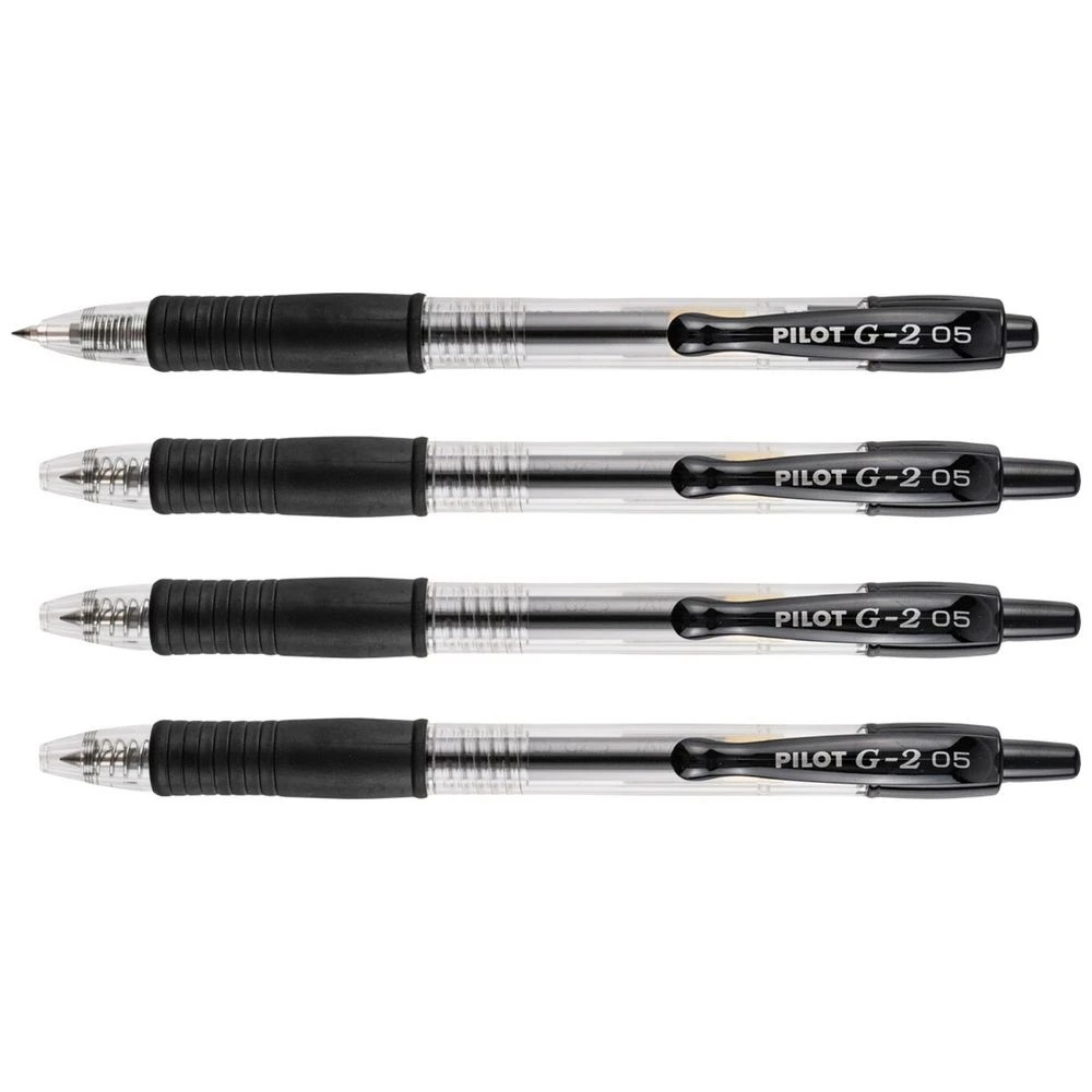 3 PILOT G2 Retractable Gel Pen Extra Fine 0.5mm Black 4Pk, 3 of 8