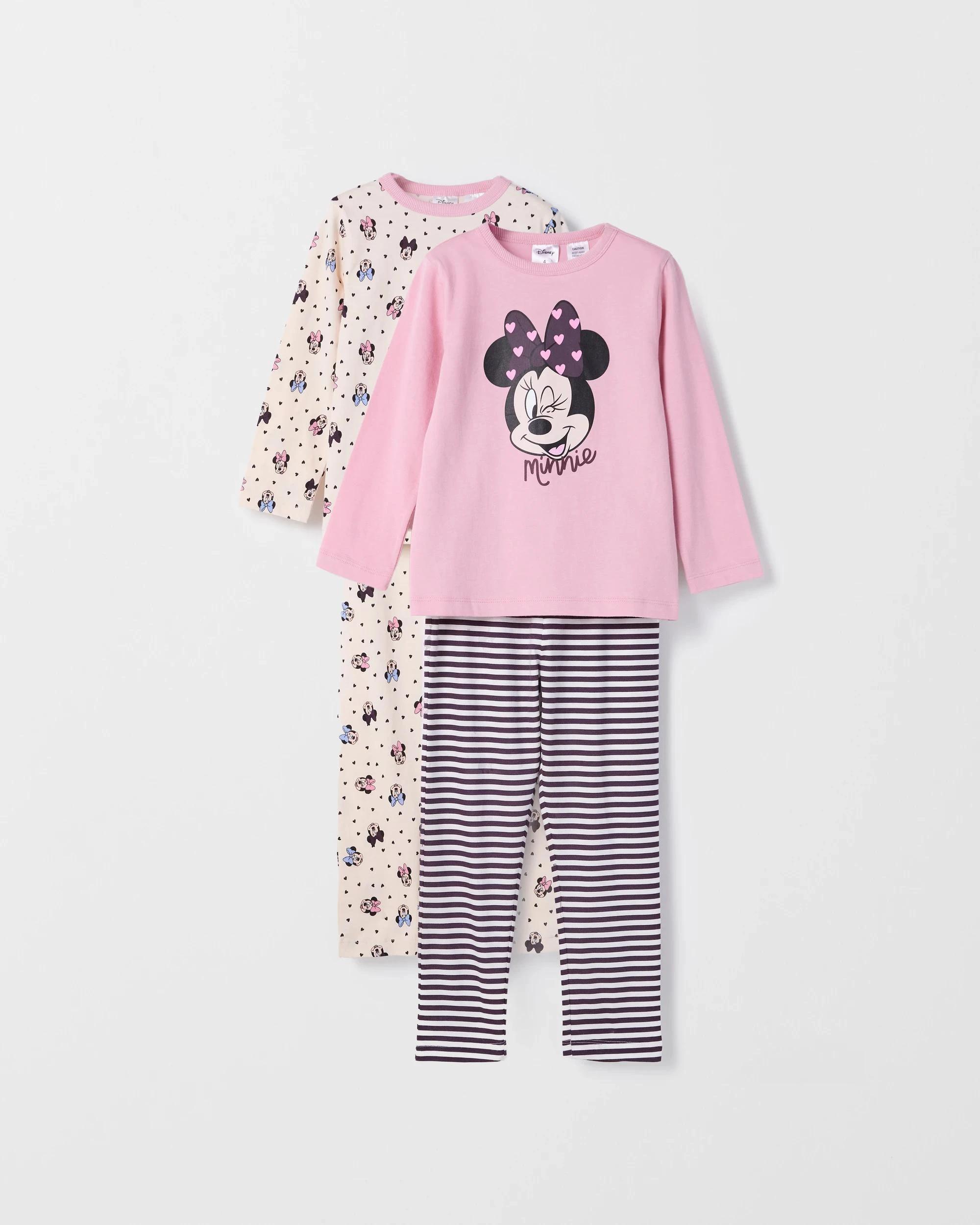 1 Disney Minnie Australian Cotton 2 Pack Younger Girls Pyjama Set MINNIE, 1 of 6