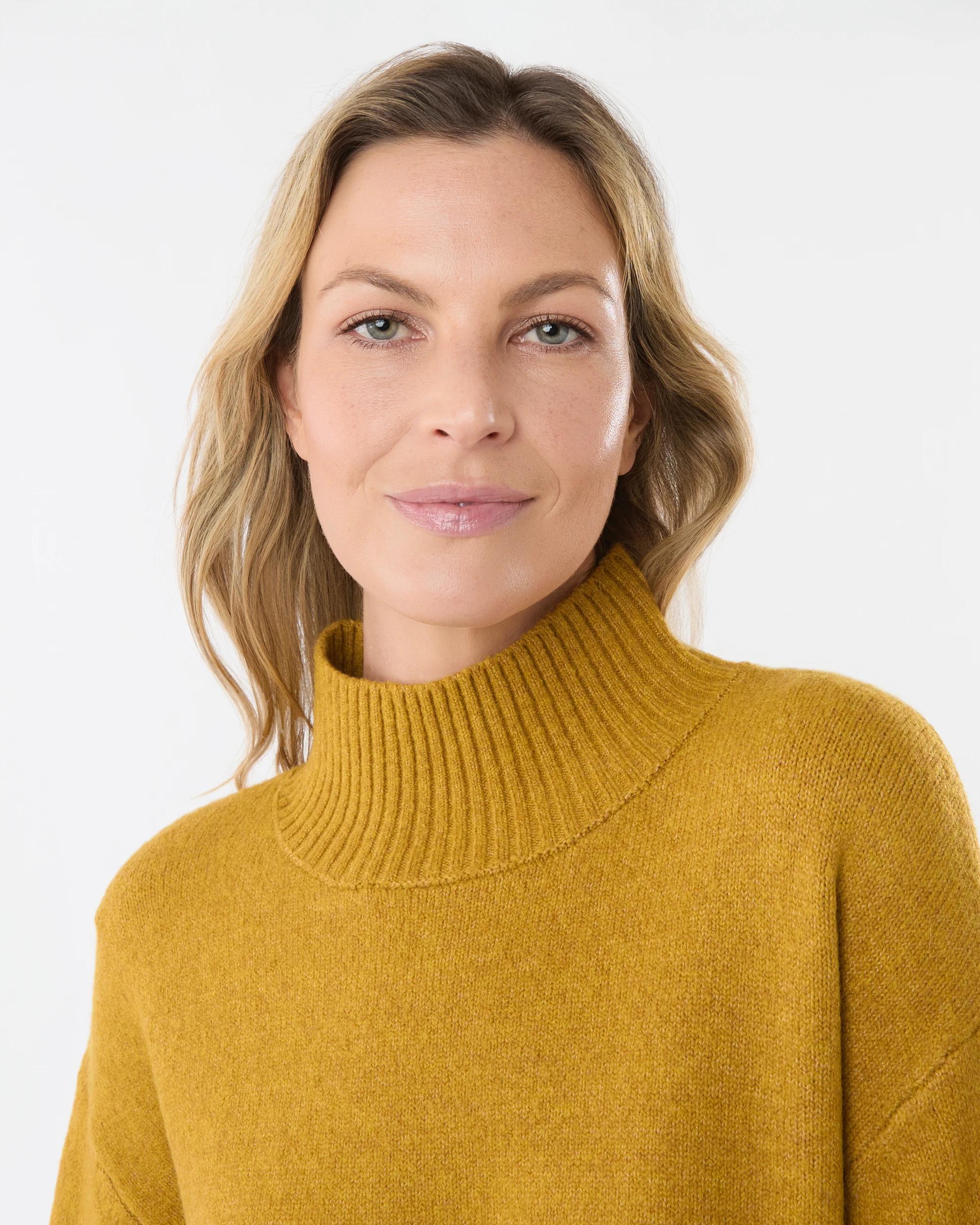 4 Funnel Split Hem Jumper Yllw Brass, 4 of 6