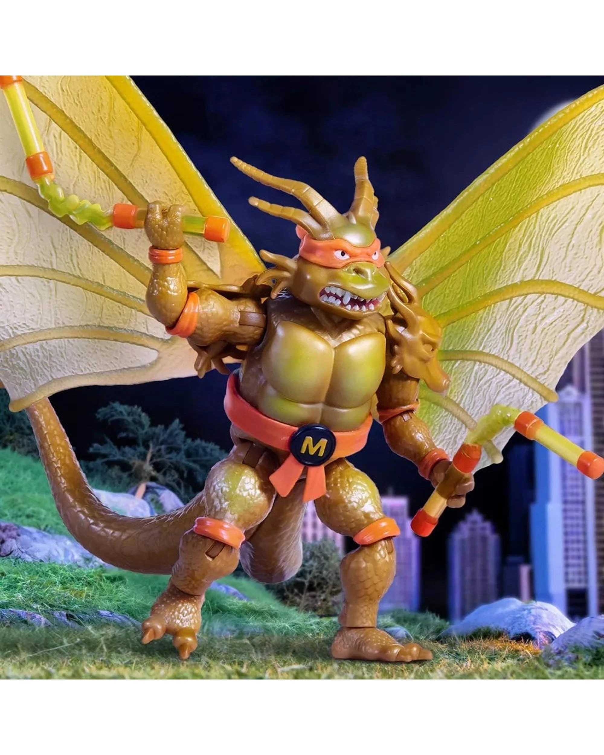 6 Teenage Mutant Ninja Turtles X Godzilla Mikey X King Ghidorah Action Figure, 6 of 7