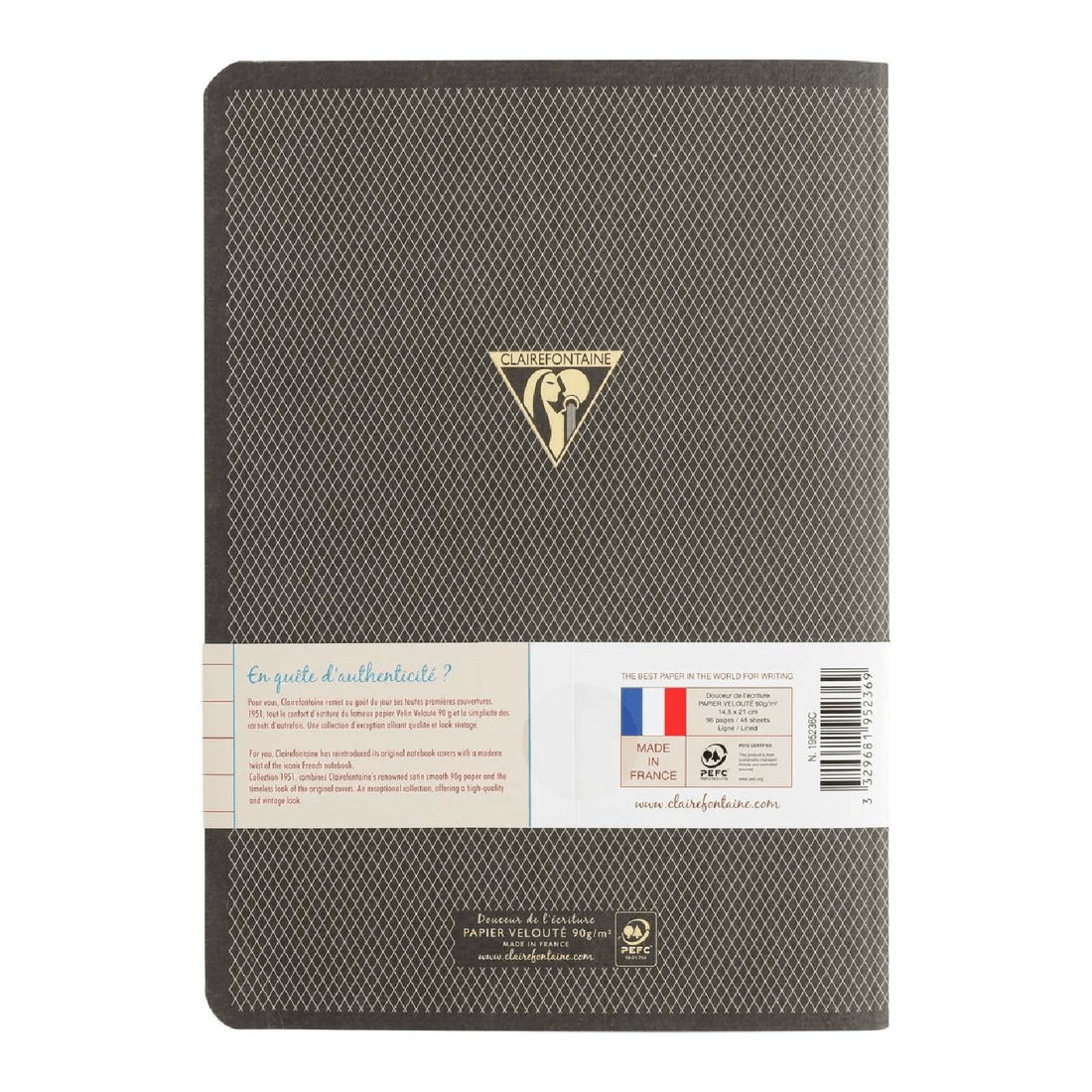 5 Clairefontaine 1951 A5 Stapled Notebook Ruled 96 Page Black, 5 of 5