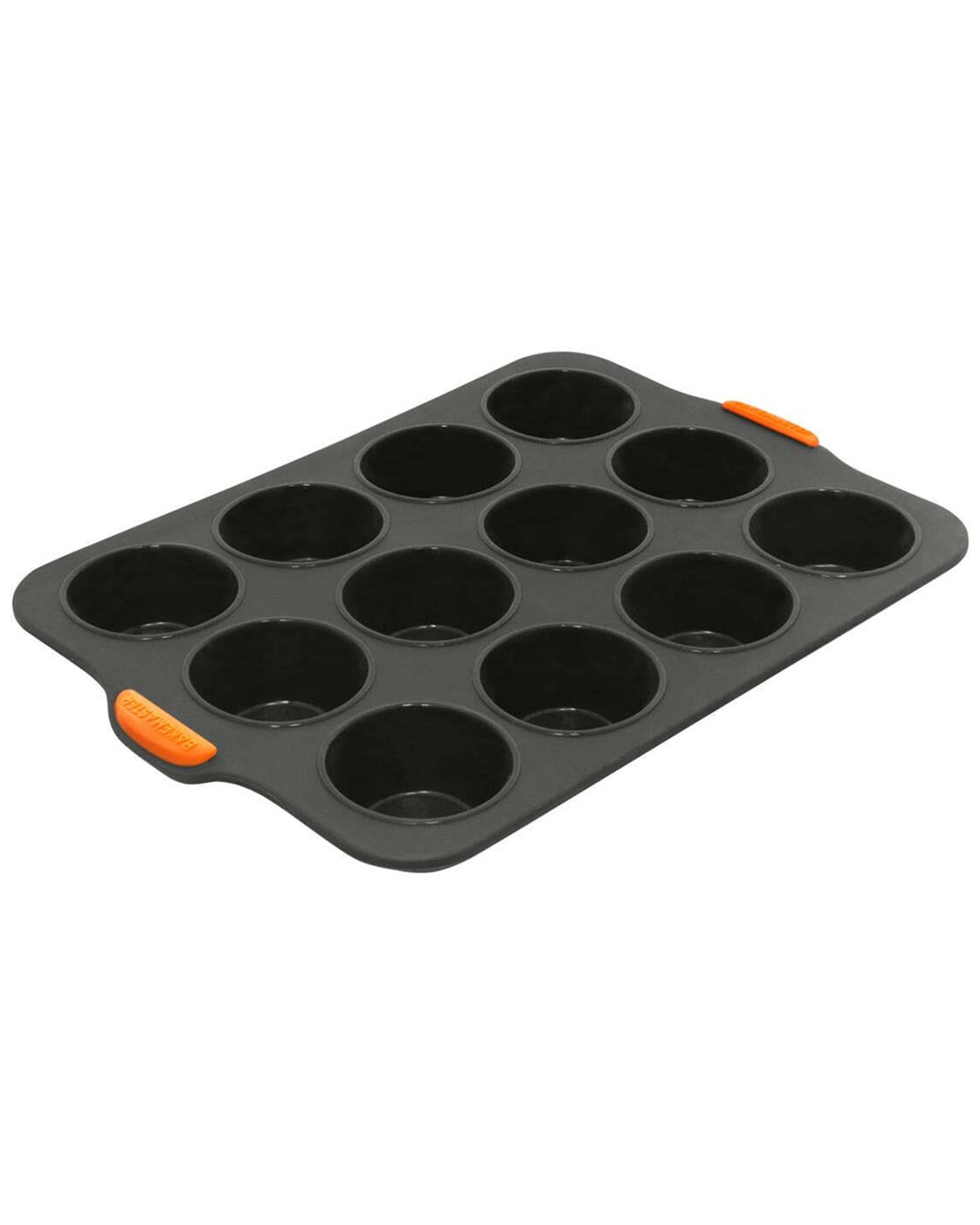 2 Bakemaster 12-cup Silicone Muffin Tray Rectangle 35cm X 24cm Oven Safe
 - Black, 2 of 3