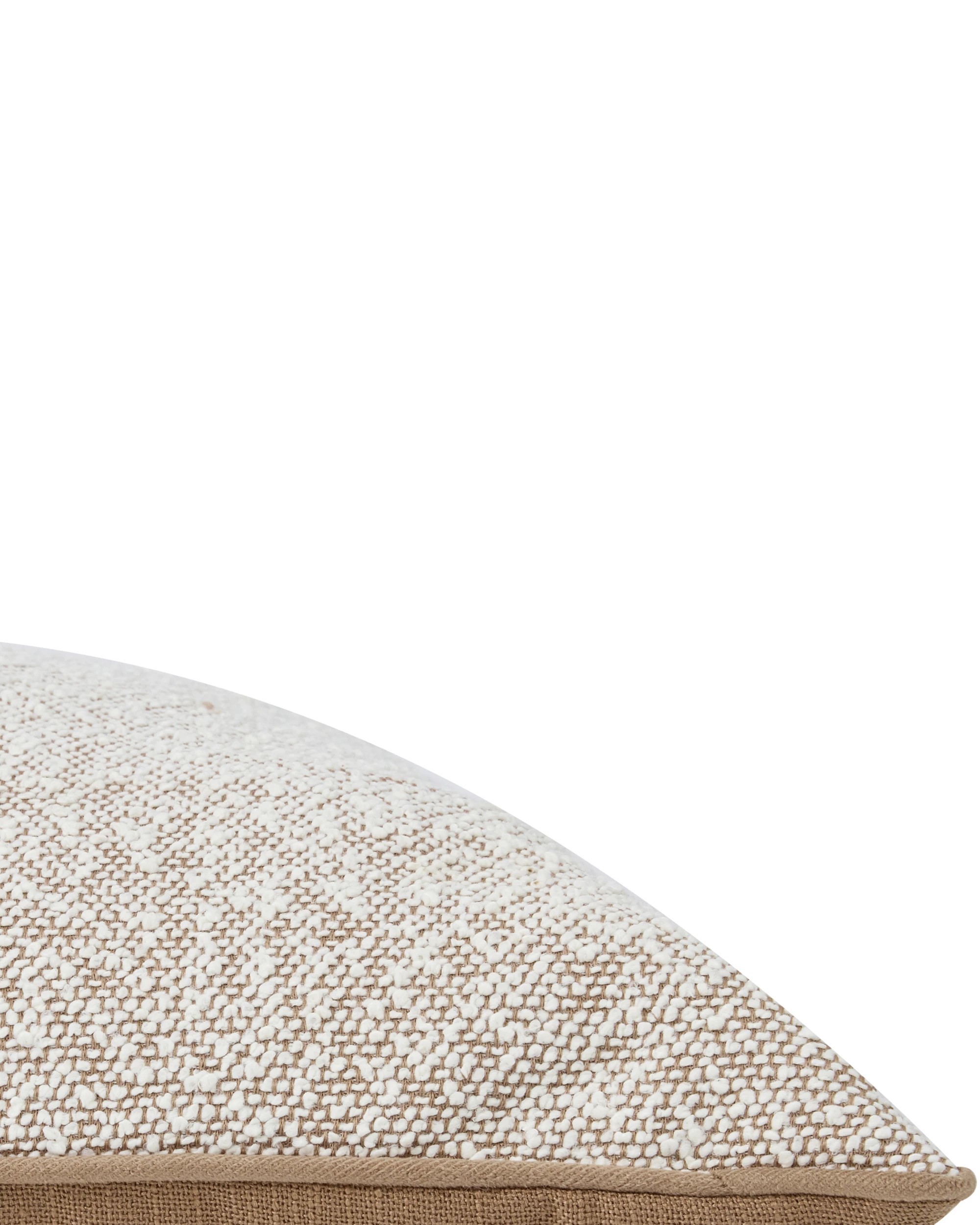 2 60cm Boucle Piped Cushion - Brown, 2 of 4