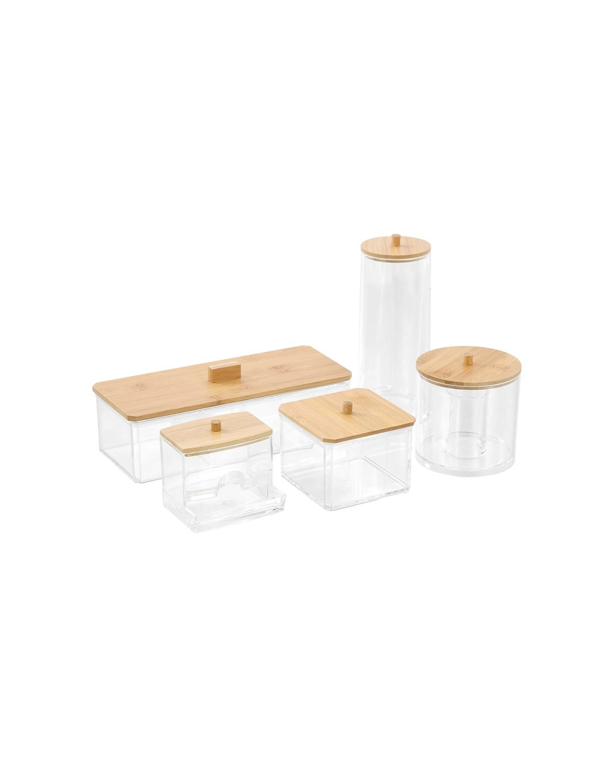 4 BOXSWEDEN Bano Accessories Container With Bamboo Lid Durable Easy To Clean, 4 of 4