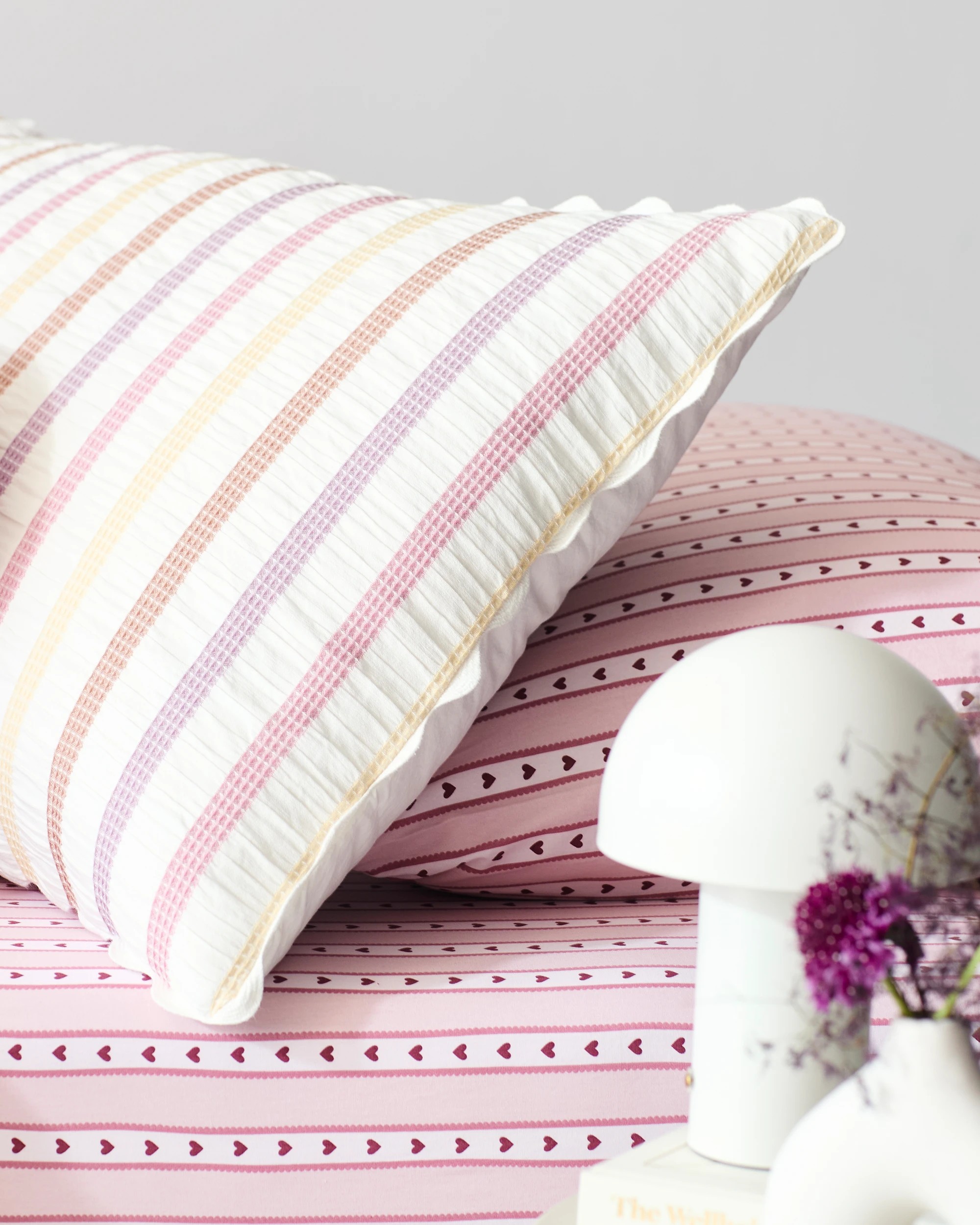 4 Target Frankie Waffle Stripe Seersucker Kids Quilt Cover Set - Queen Bed - Pink, 4 of 6