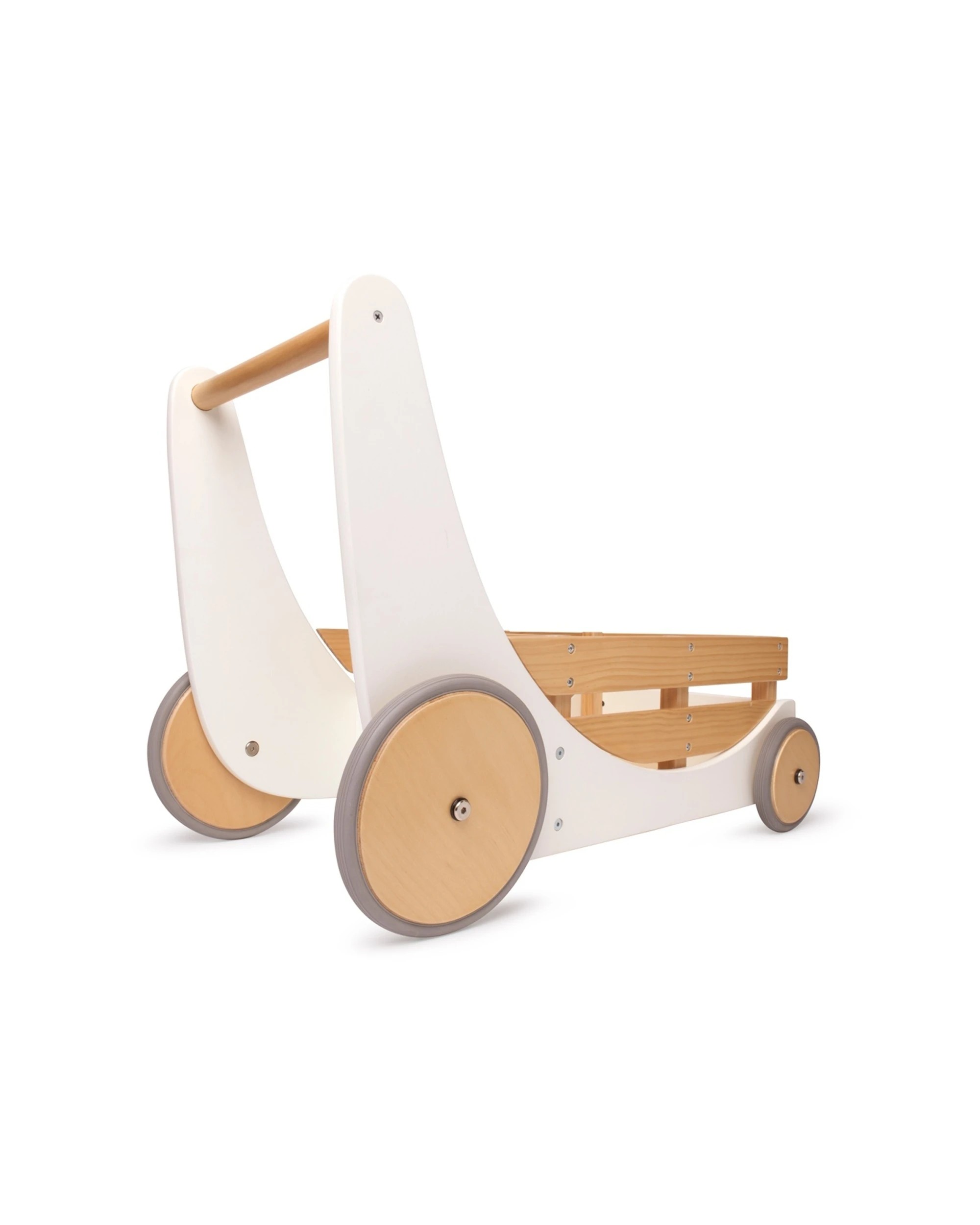 3 Kinderfeets Wooden 62cm Cargo Walker Baby Toddler Walker Wagon 12 Months Plus
 - White, 3 of 8
