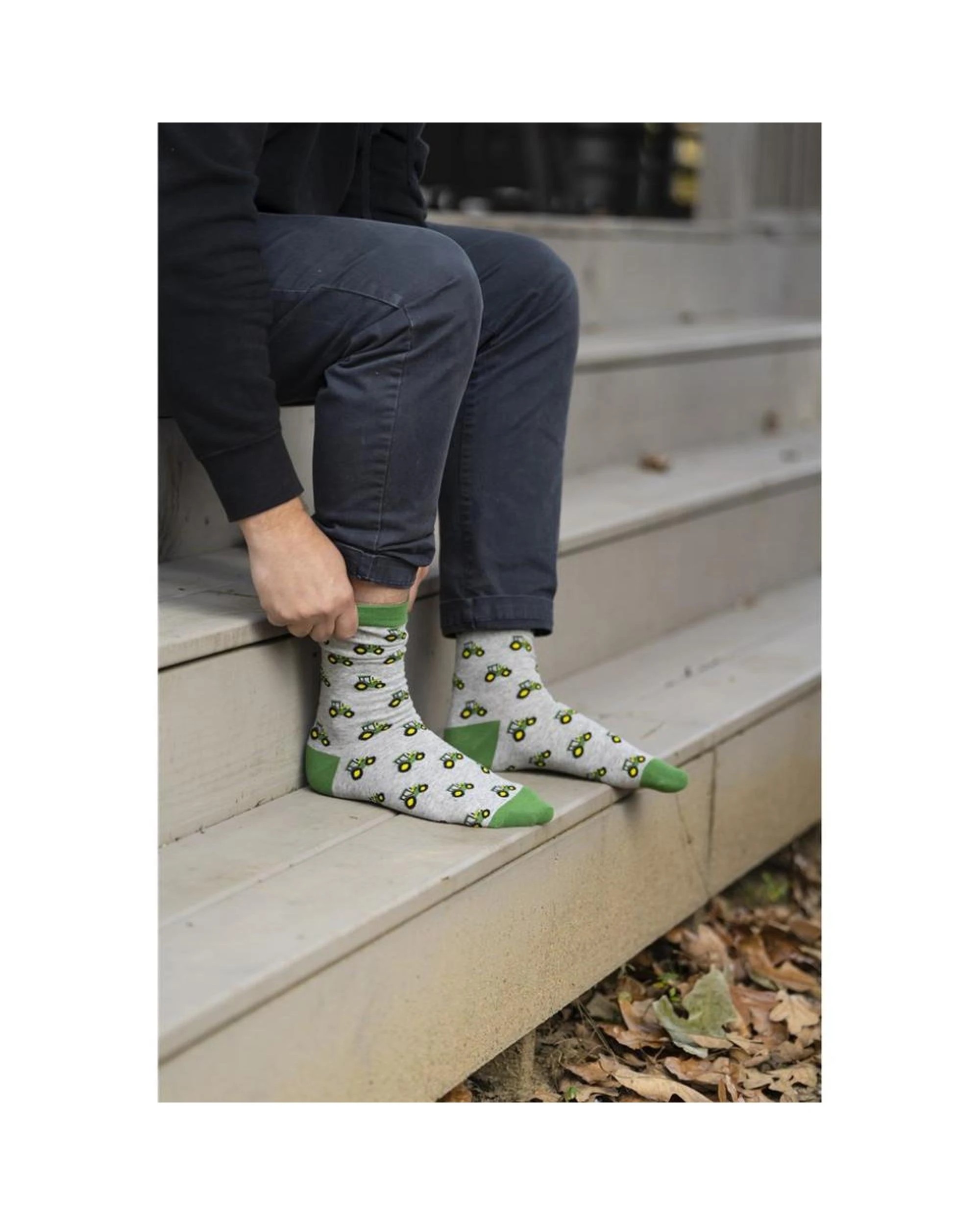 4 John Deere Tractor Row Fashion Socks Crew 2 Pack - L - Multi, 4 of 5