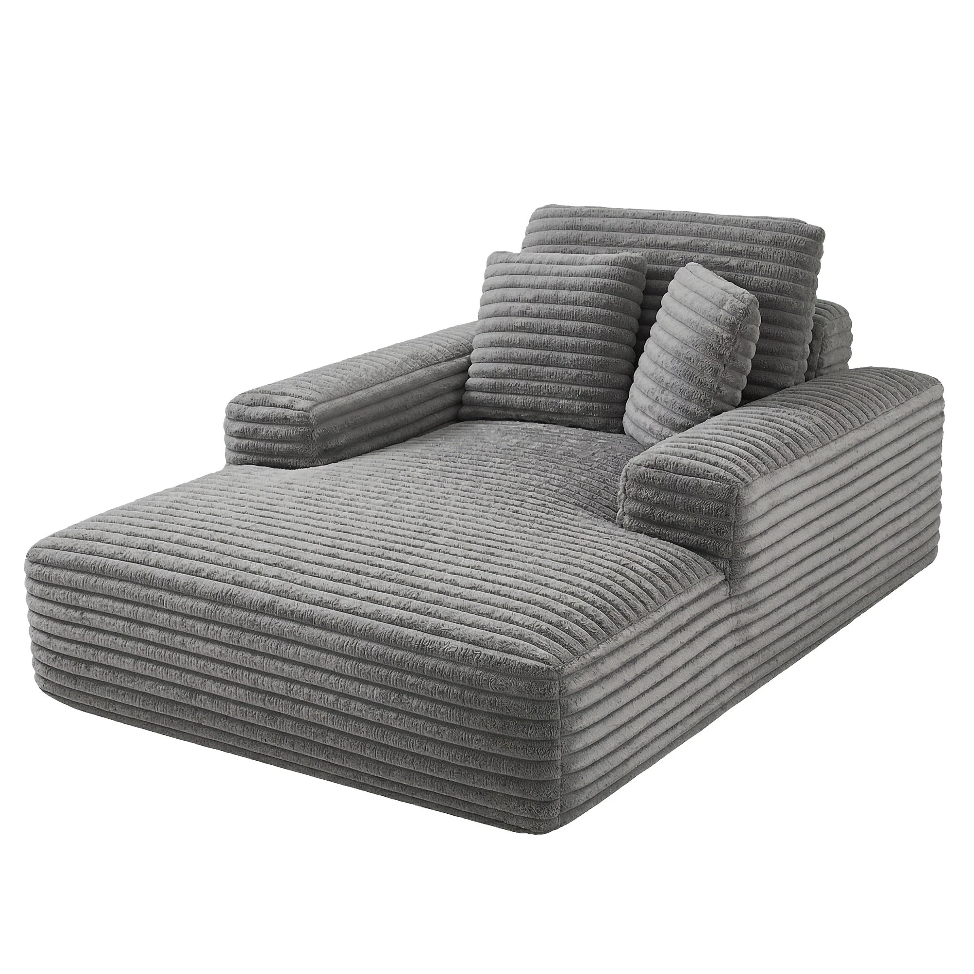 1 Artiss Sofa Bed Lounge Chair Recliner Couch Reading Chairs Sleeper Cloud Sofas - Grey, 1 of 5