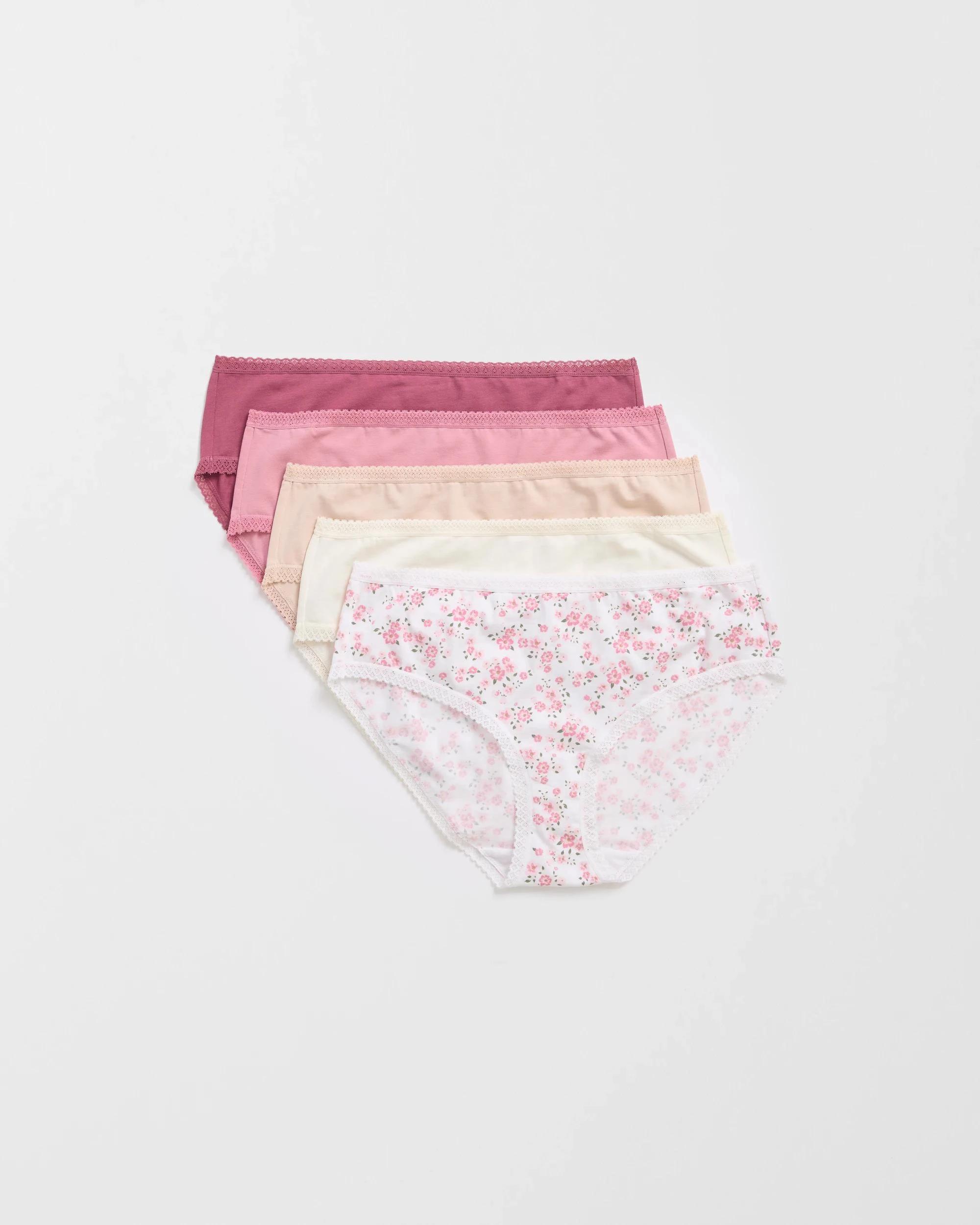 1 Target Woman Womens Australian Cotton Blend Midi Briefs 5 Pack , 1 of 4