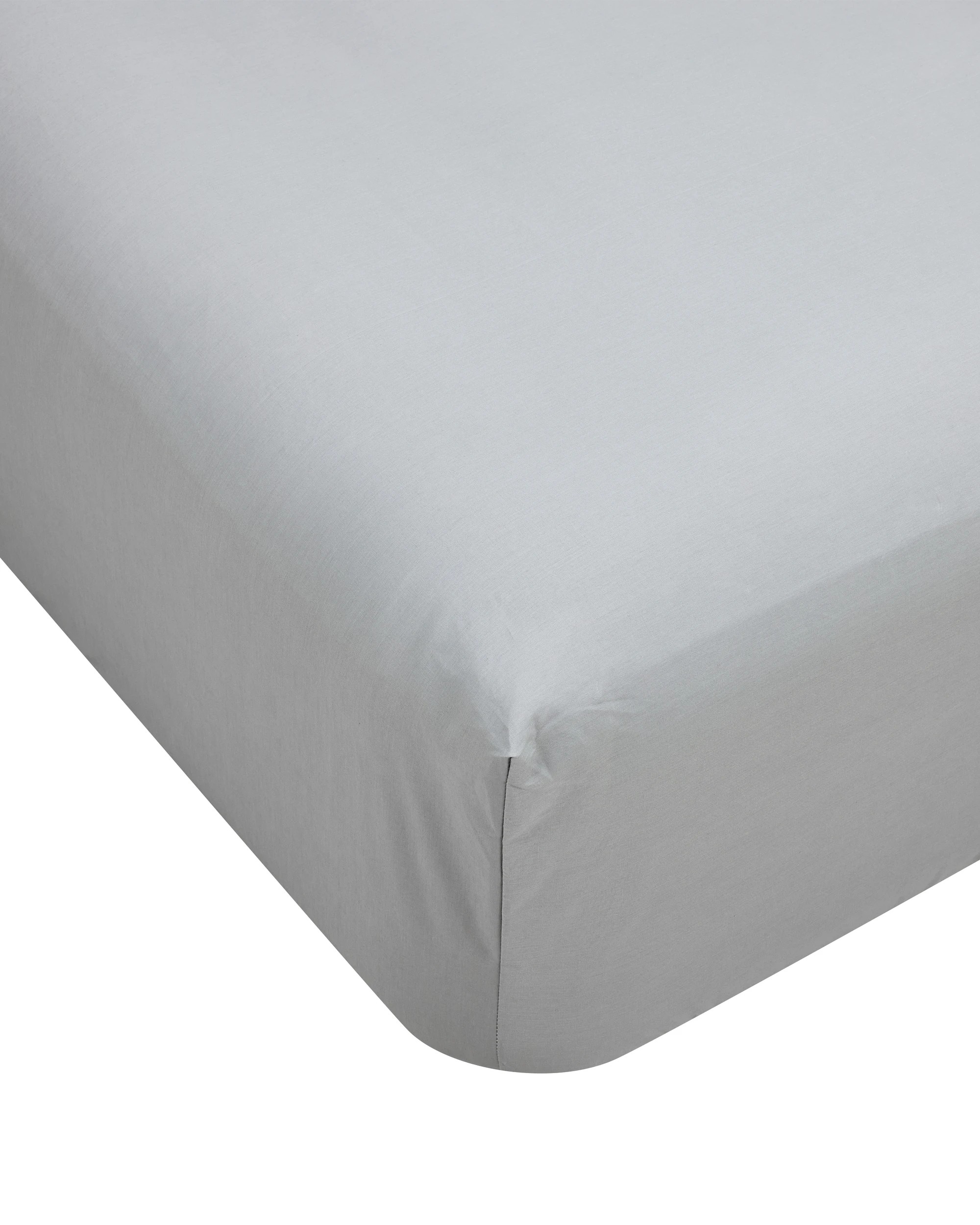 3 250 Thread Count Cotton Rich Fitted Sheet - Single Bed, Light Grey, 3 of 6