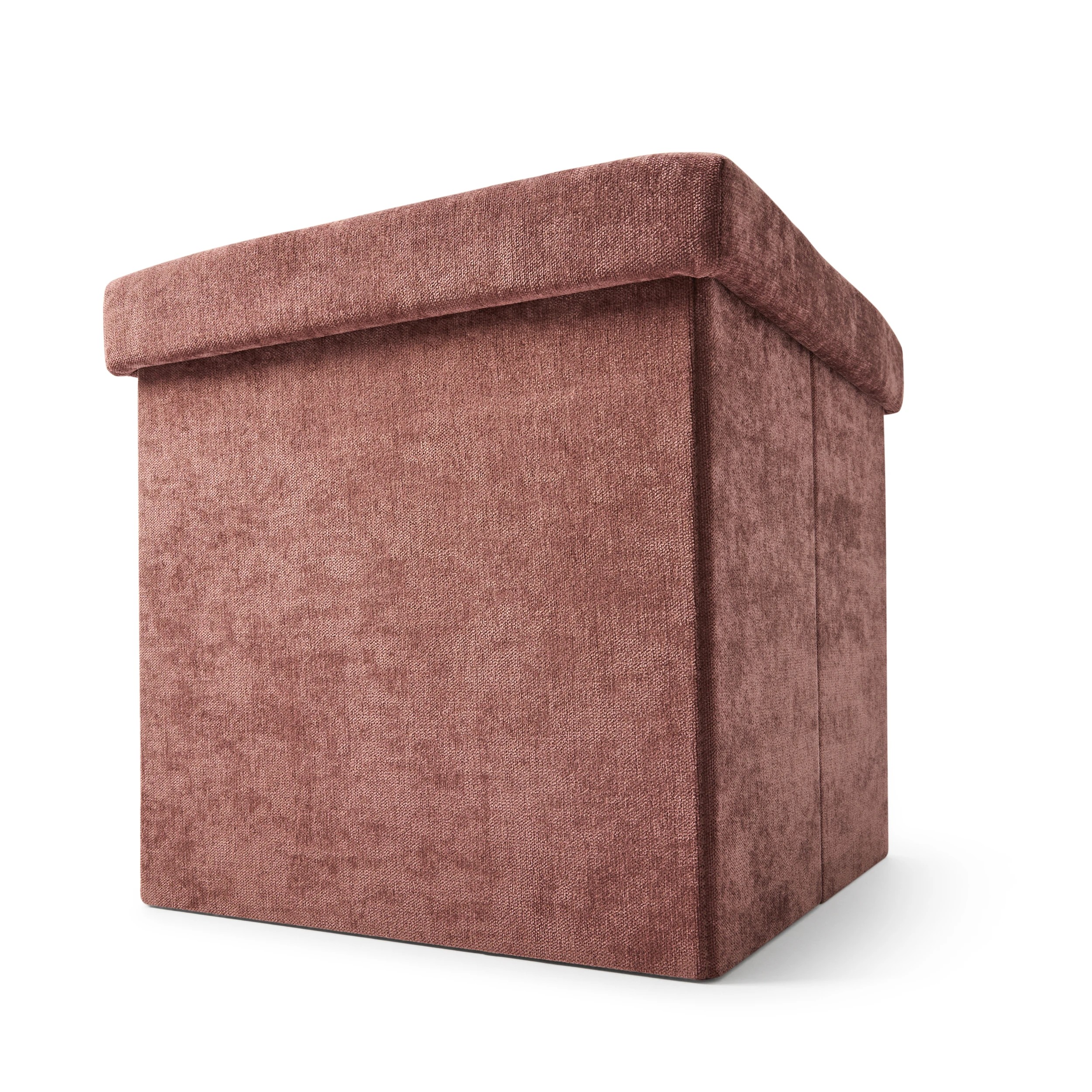 1 Square Storage Ottoman - Burgundy, 1 of 9