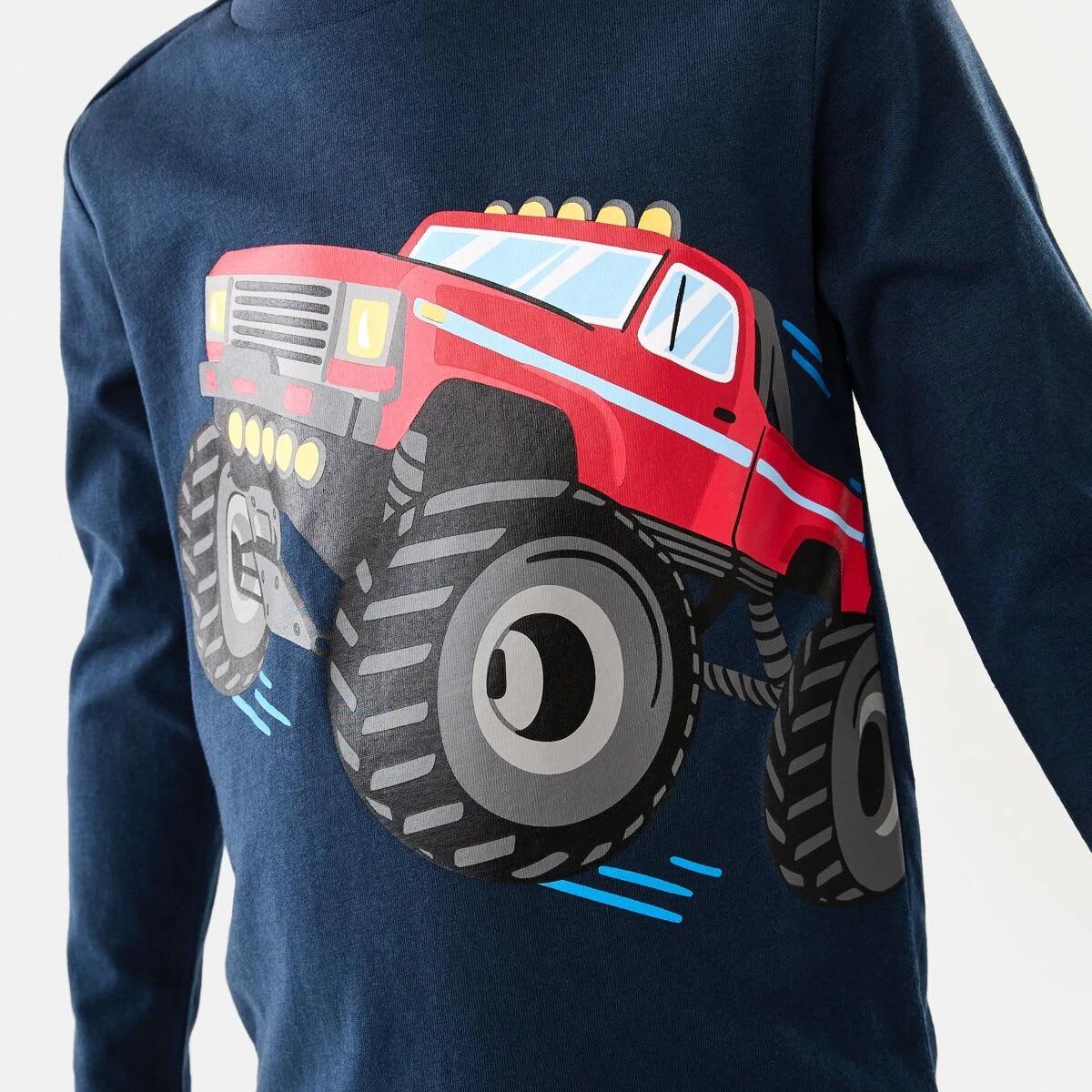 3 Long Sleeve Print T-shirt Blu Monste, 3 of 9