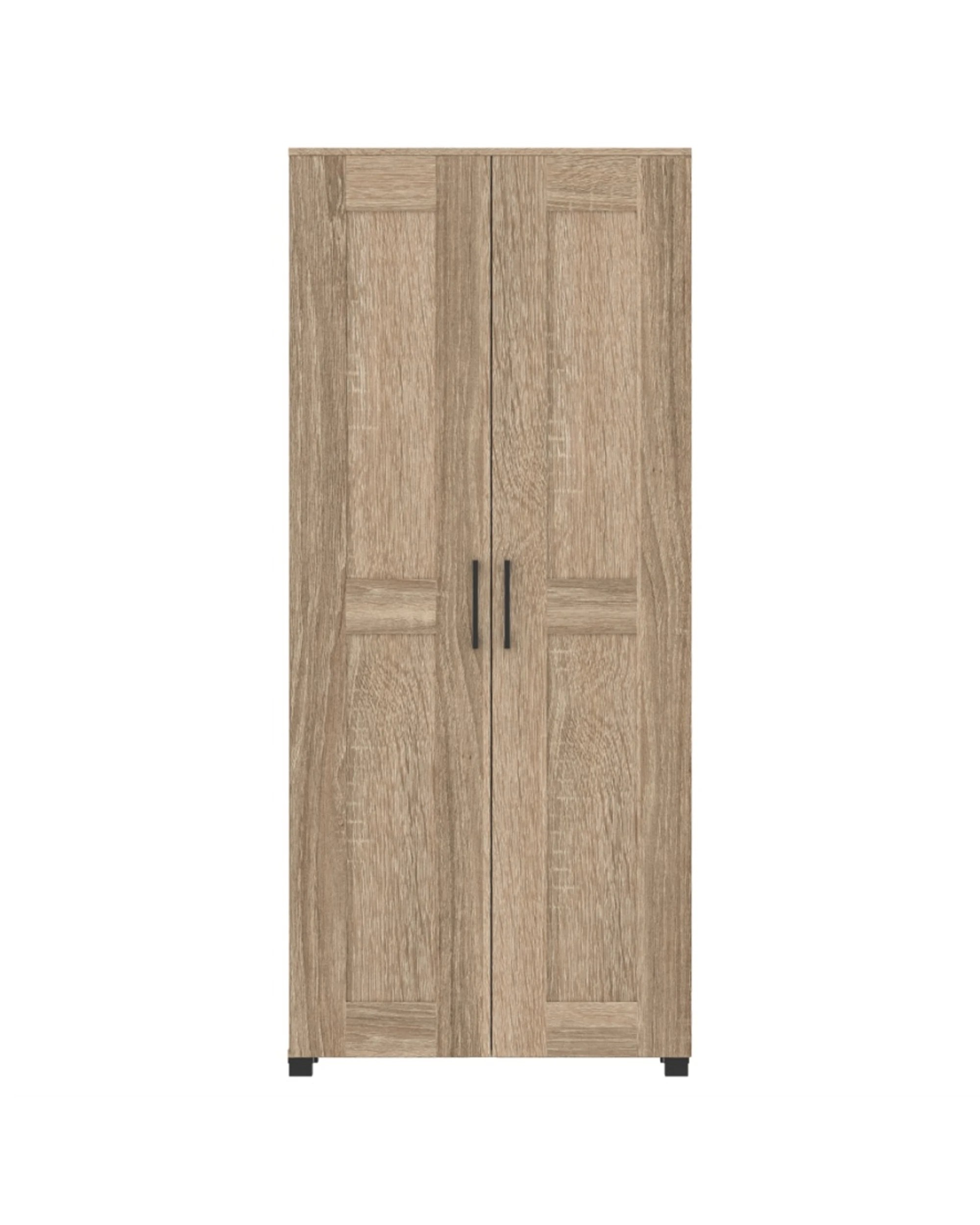 1 Alpine Bay Montreal Cupboard 2 Door Tall Multipurpose Storage Unit Light Sonoma Oak - Brown, 1 of 9
