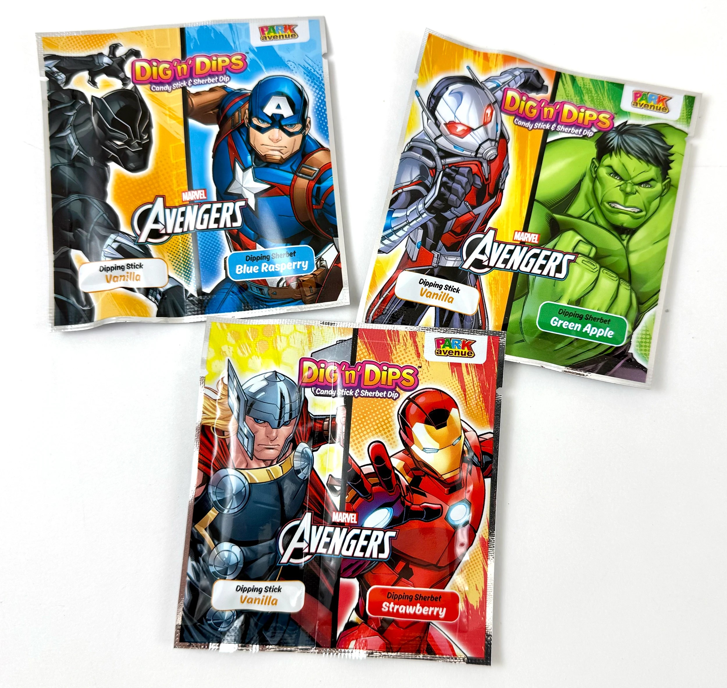 3 Park Avenue Marvel Avengers 24 Pack Dig n' Dips Candy Stick & Dip Bag 200g, 3 of 4