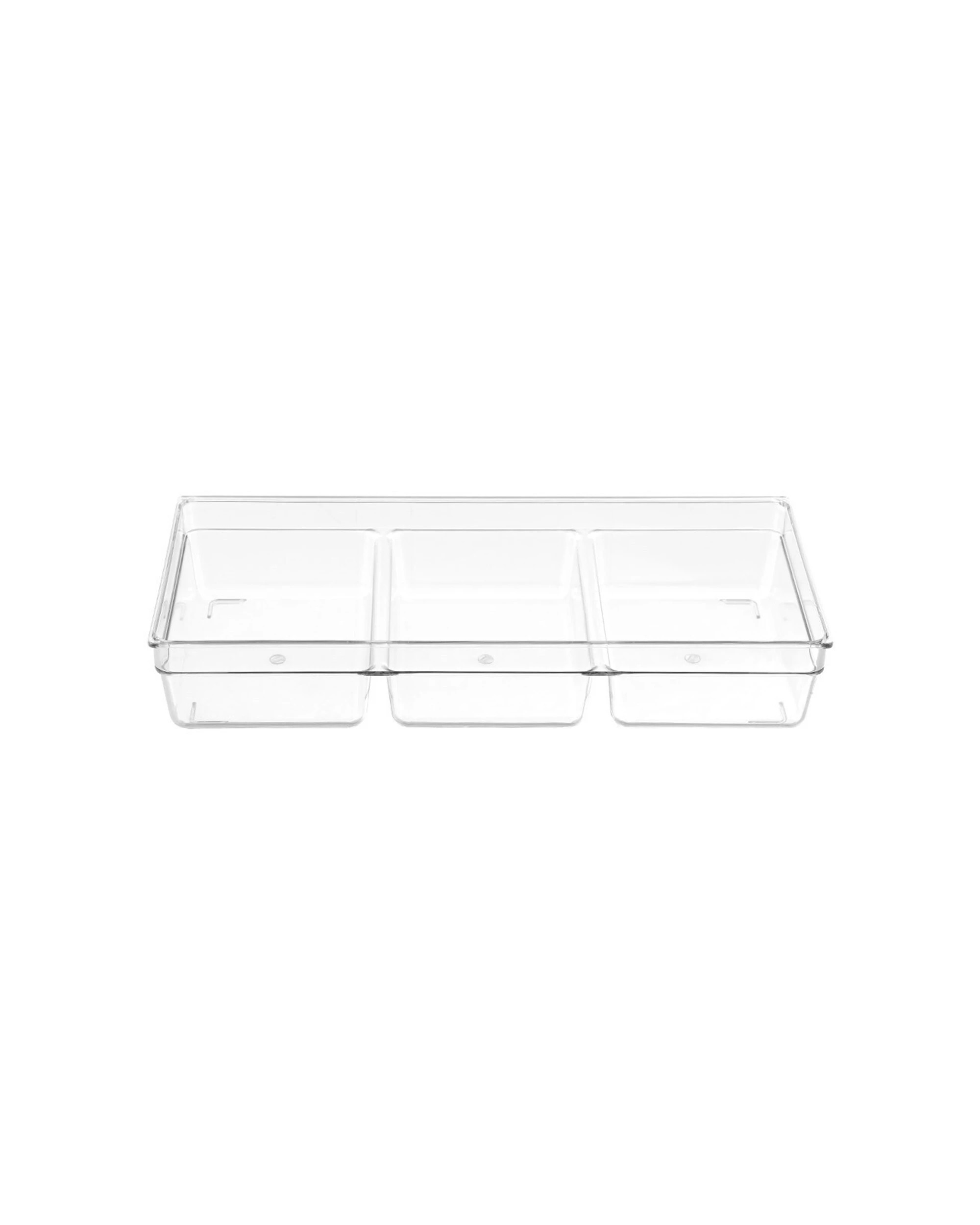 4 Boxsweden Crystal Nest 3 Section Tray 4 Pack 33 X 15 X 6cm Durable Storage Set
 - plain, 4 of 4